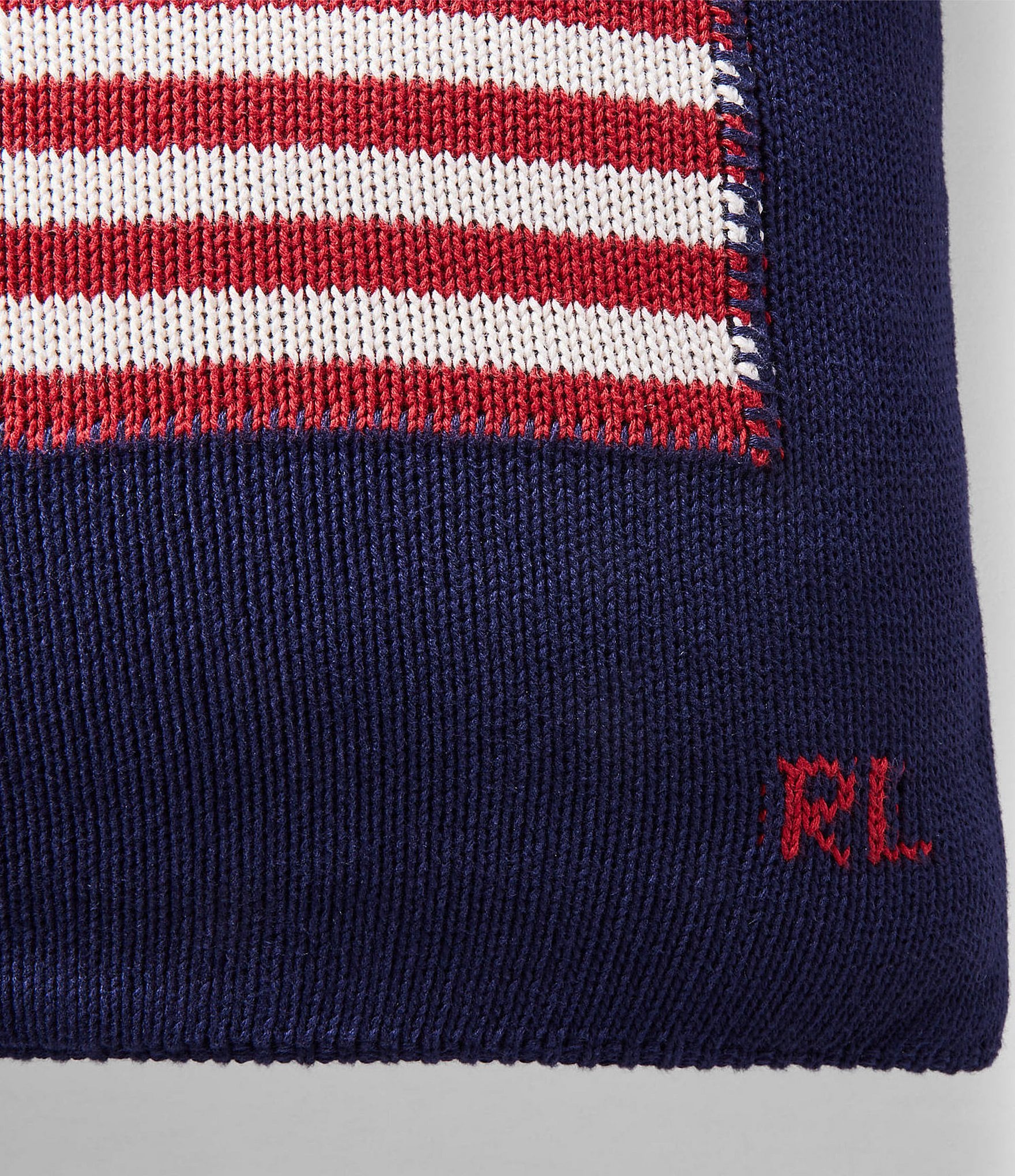 Ralph Lauren Knit Flag Throw Pillow