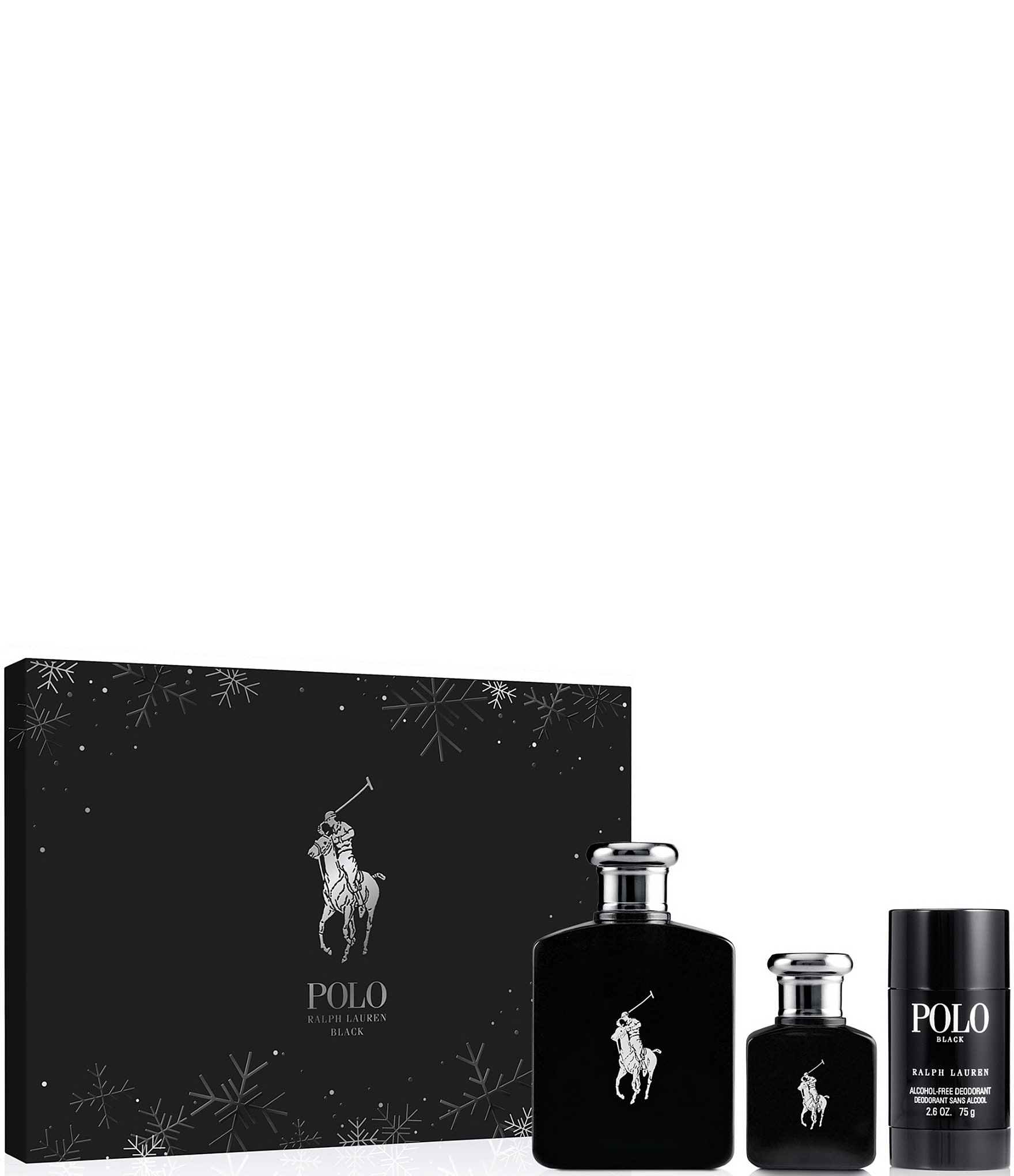 Ralph Lauren Polo Black Eau de Toilette 3-Piece Men's Fragrance Gift ...