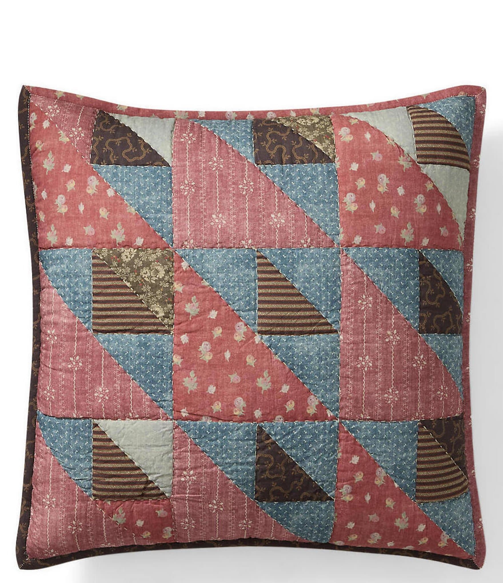Ralph Lauren Rayne Floral Patchwork Decorative Throw Square Pillow