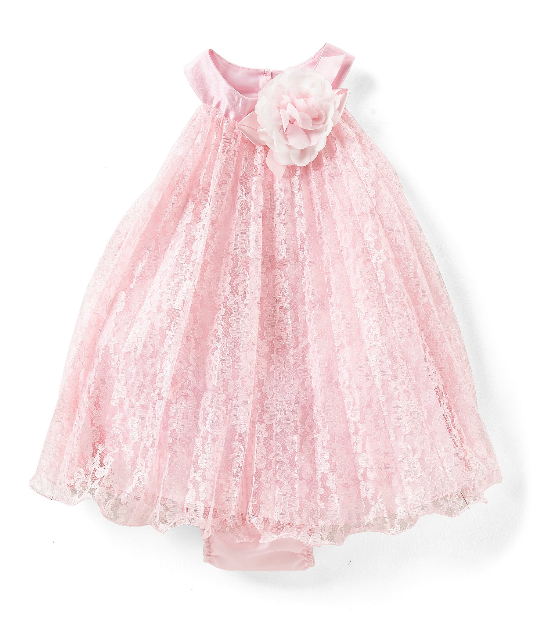 Rare Editions Baby Girls 12-24 Months Pleated Lace A-Line Dress | Dillards