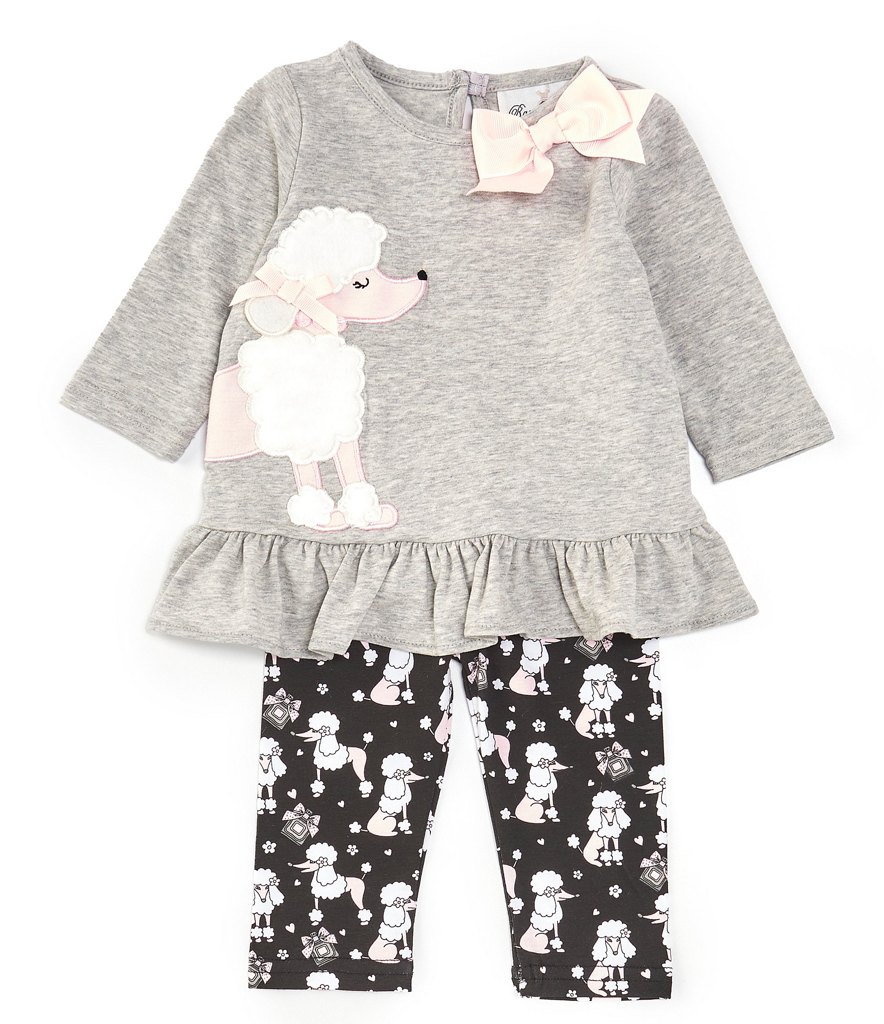 Poodle Print Baby Hat and Leggings Set Organic Cotton Baby 