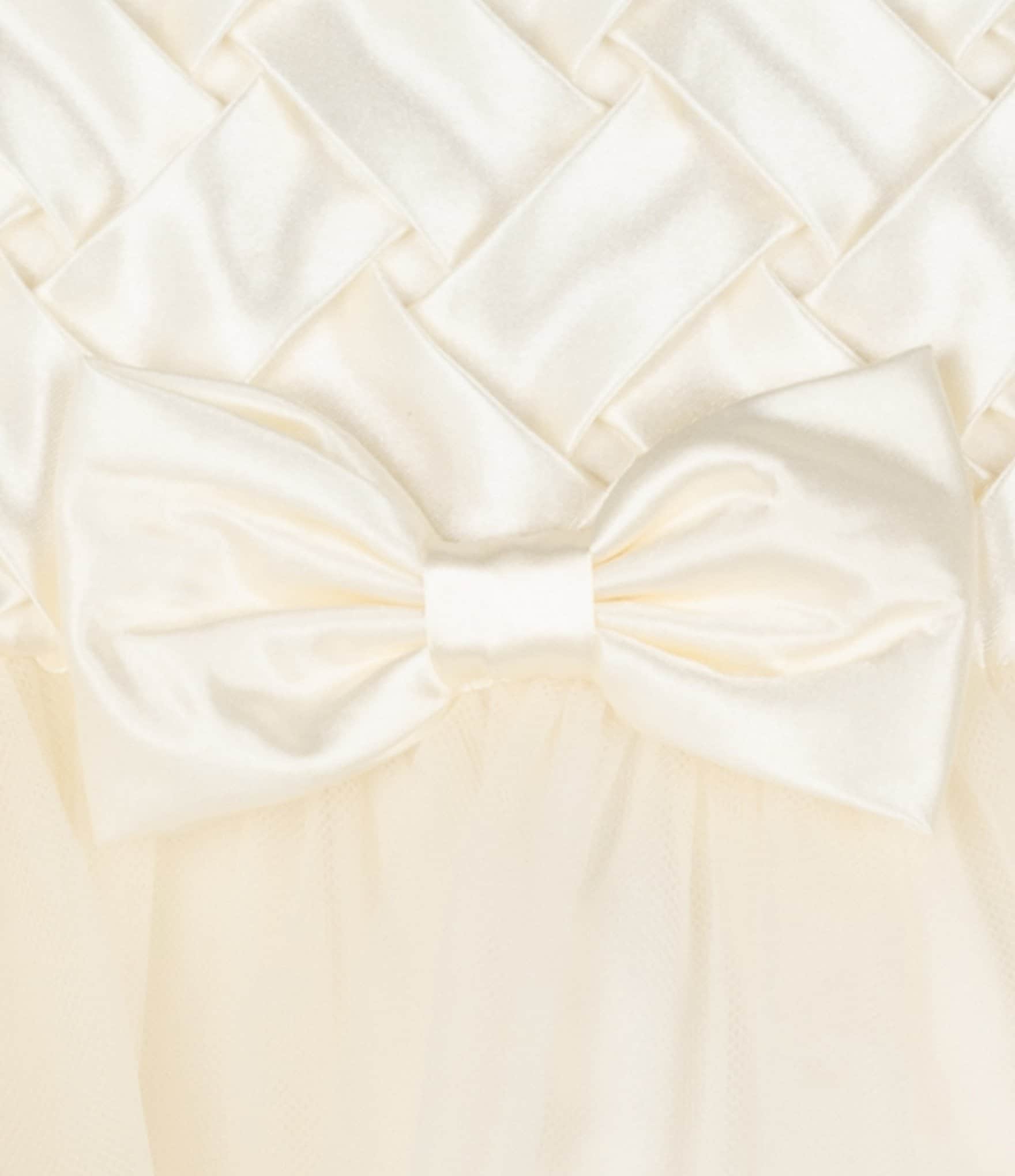 Rare Editions Baby Girls Sleeveless Basketweave-Bodice/Tulle-Skirted Fit-And-Flare Dress
