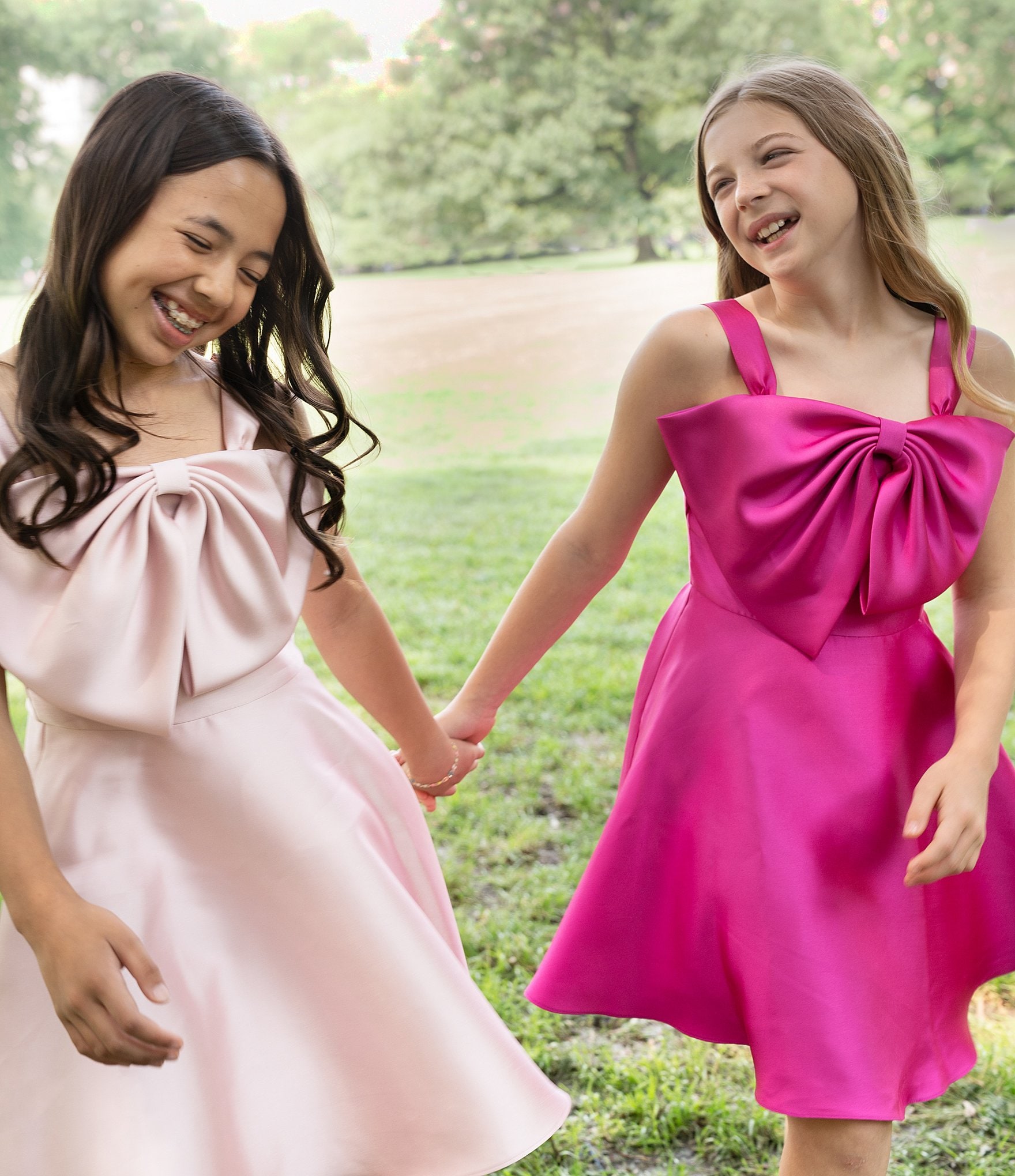 Rare Editions Big Girls Sleeveless Bow-Accented Mikado Fit & Flare Dress