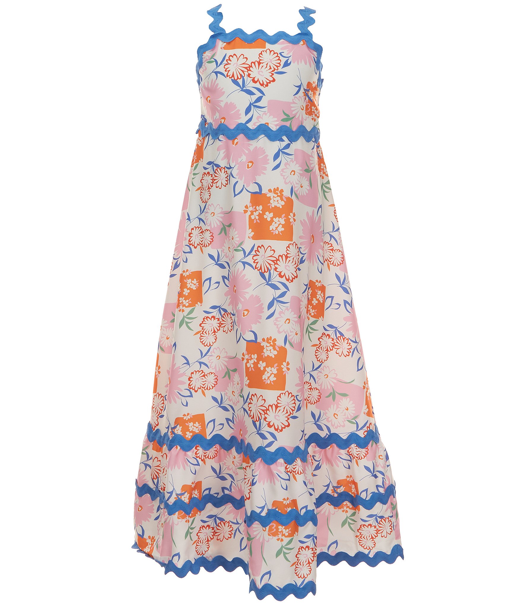 Rare Editions Big Girls 7-16 Sleeveless Printed Sateen Rare Editions Big Girls 7-16 Sleeveless Printed Sateen