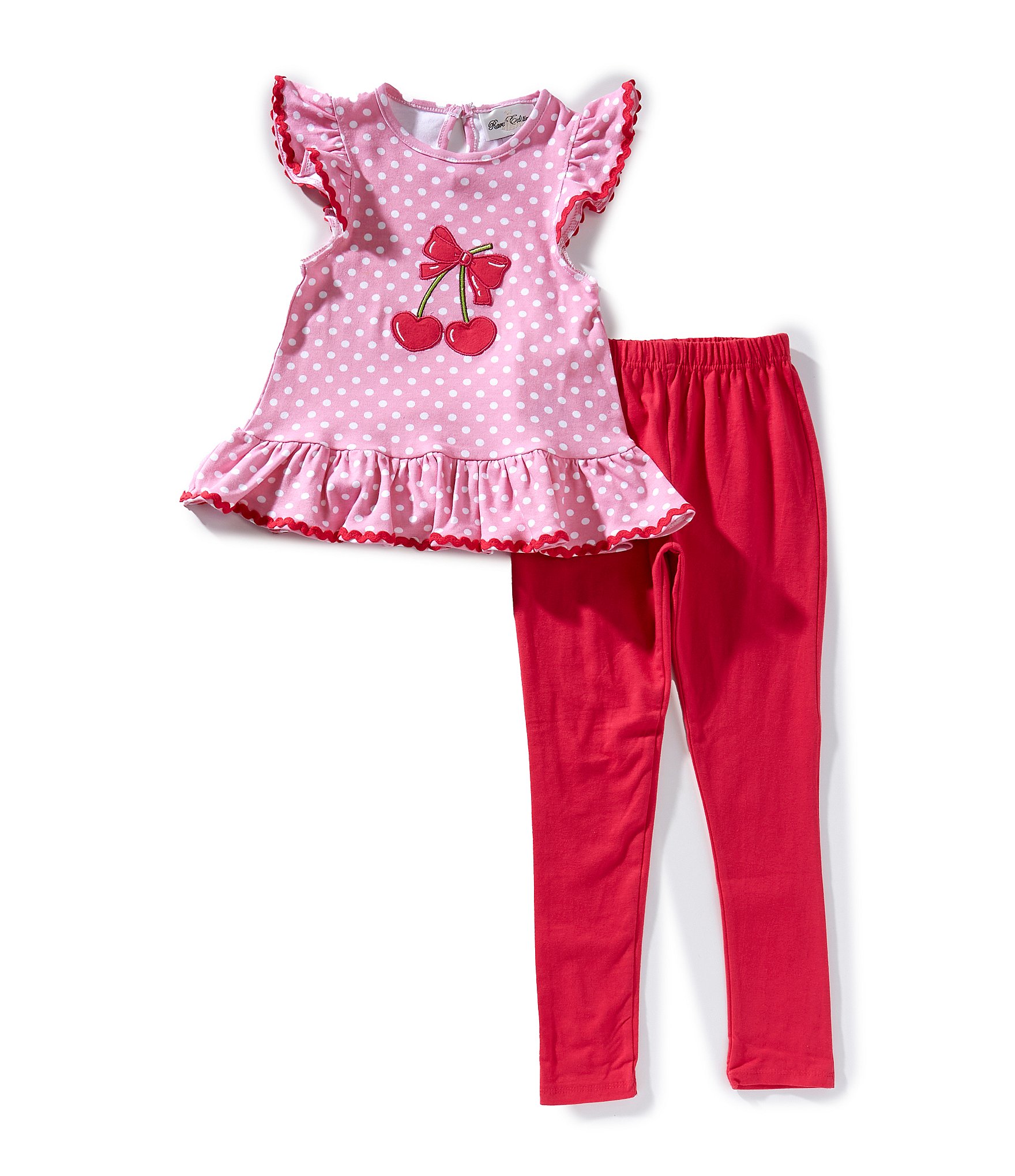 Rare Editions Little Girls 2T-6X Flutter-Sleeve Polka-Dot