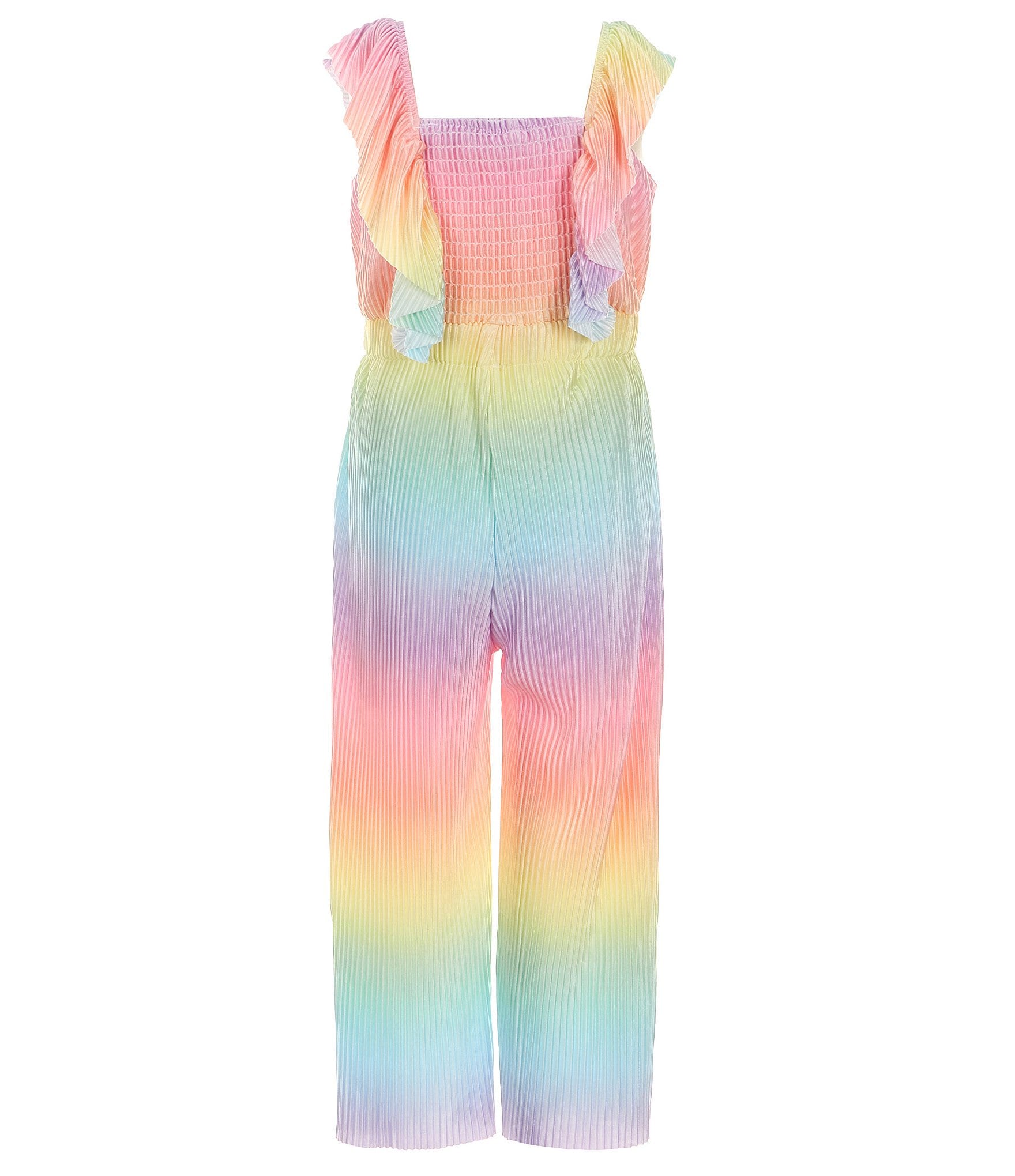 Girls Like Us Little Girls 2T-6X Sleeveless Rainbow-Pattern Jumpsuit