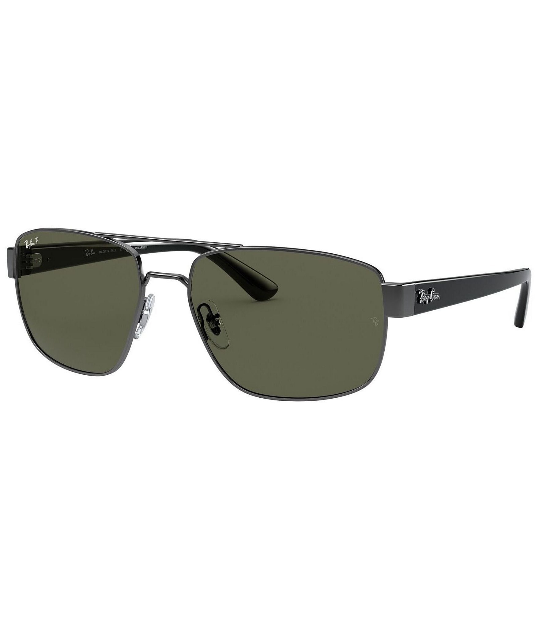 Ray-Ban Men's 0RB3663 60mm Rectangle Polarized Sunglasses