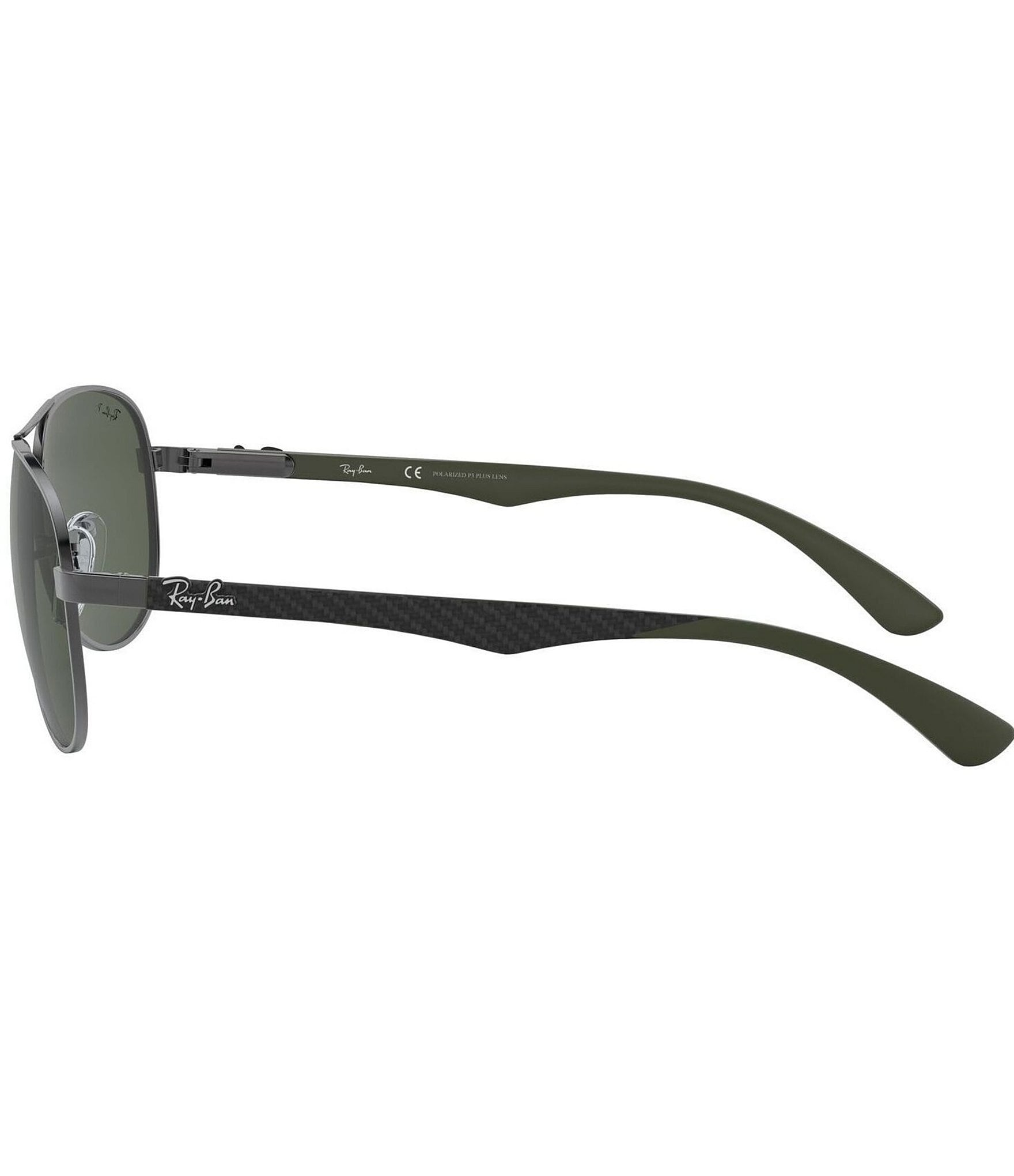 Ray-Ban Men's 0RB8313 61mm Aviator Polarized Rimless Sunglasses