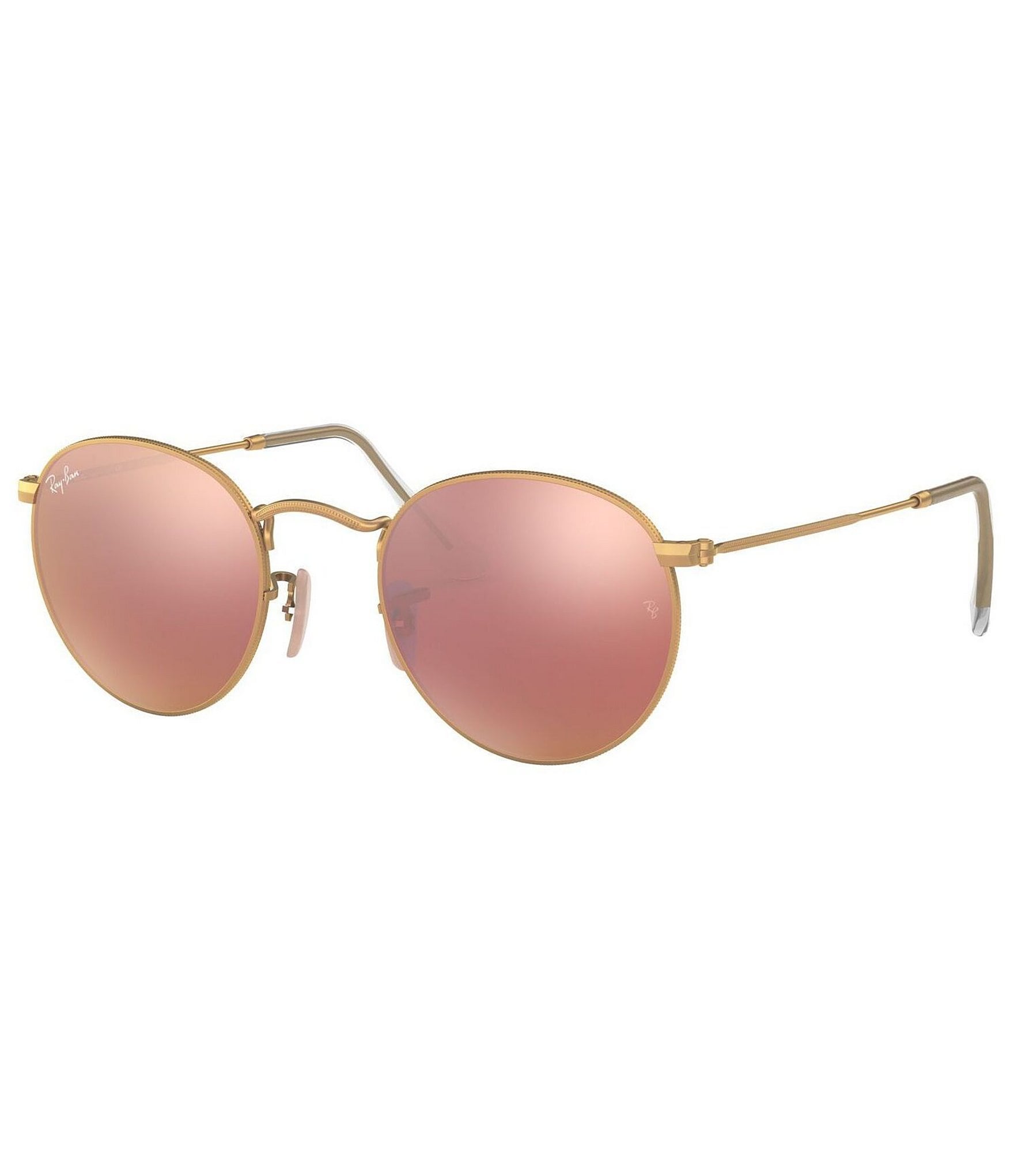 Gehoorzaam stem studie Ray-Ban Round Pink Mirrored Lens 53mm Sunglasses | Dillard's