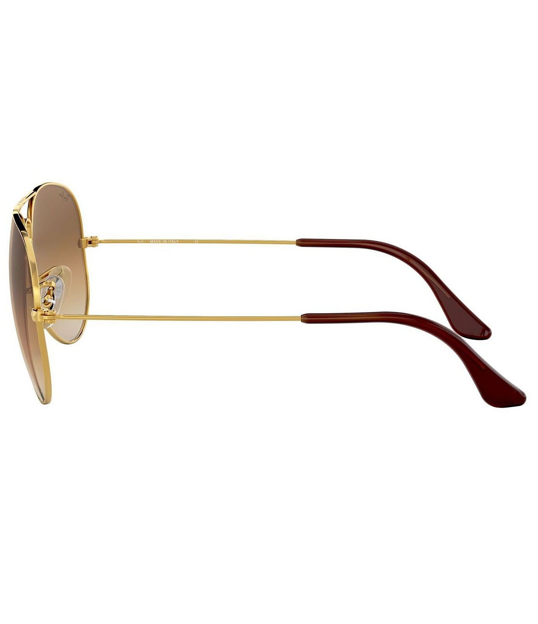 Ray-Ban Unisex 0RB3025 55mm Gold Frame Aviator Sunglasses