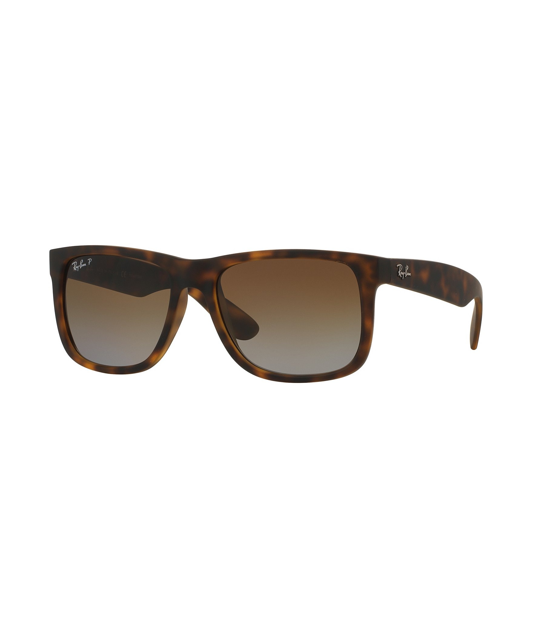 Ray-Ban Unisex Justin Tortoise Polarized Square Sunglasses