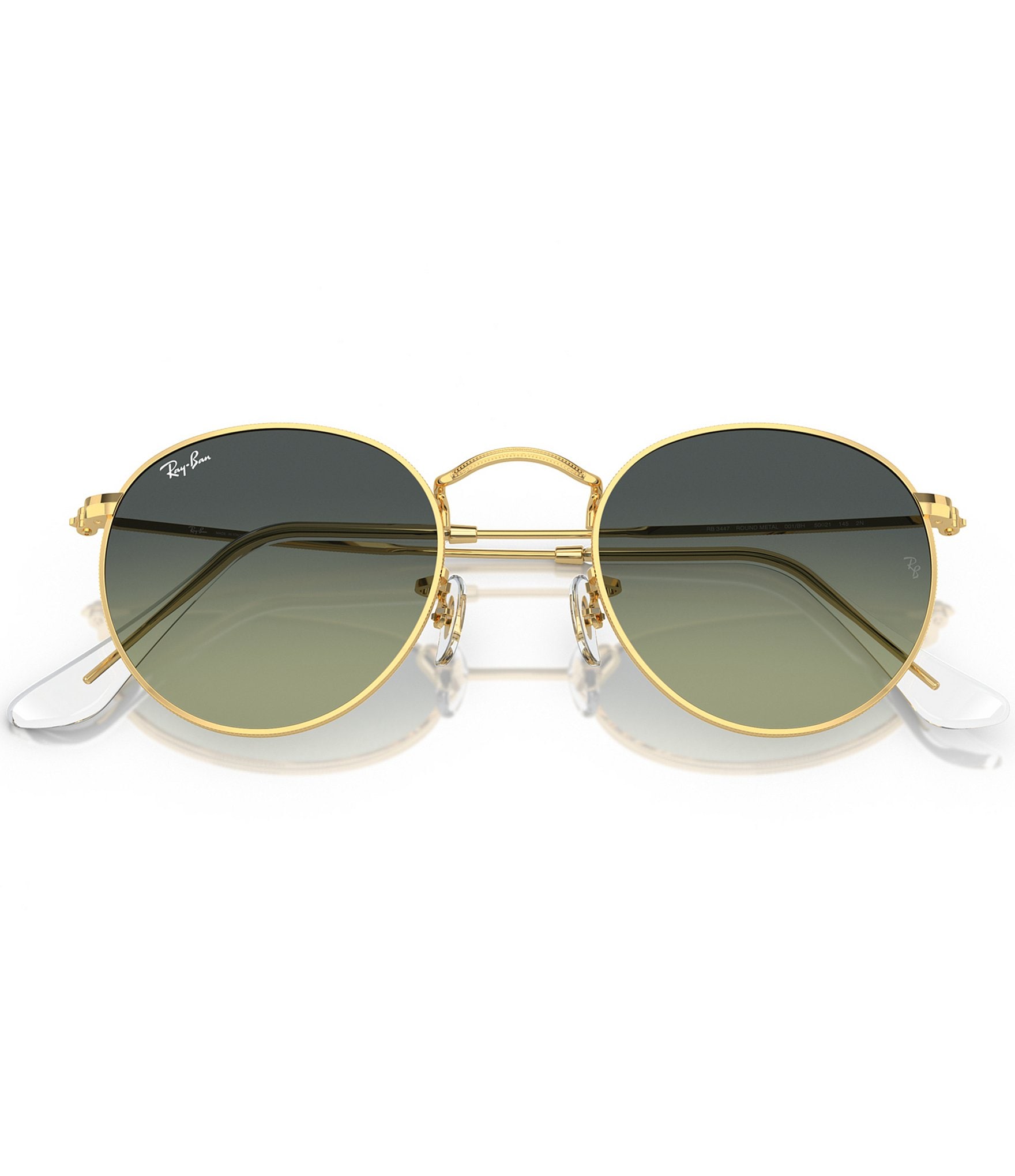 Ray-Ban Unisex RB3447 53mm Gold Frame Round Sunglasses