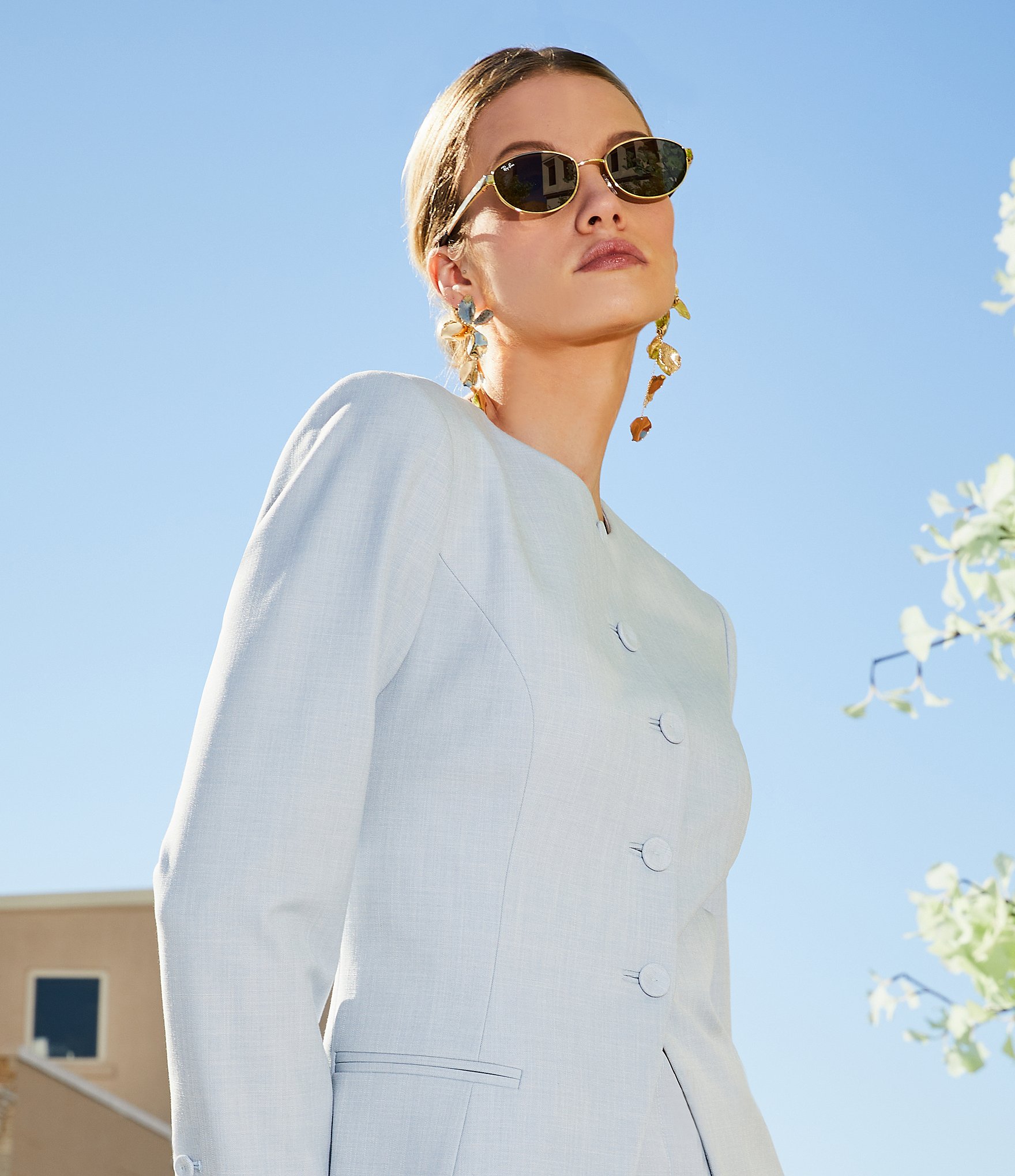 Ray-Ban Unisex RB3774D 55mm Oval Sunglasses