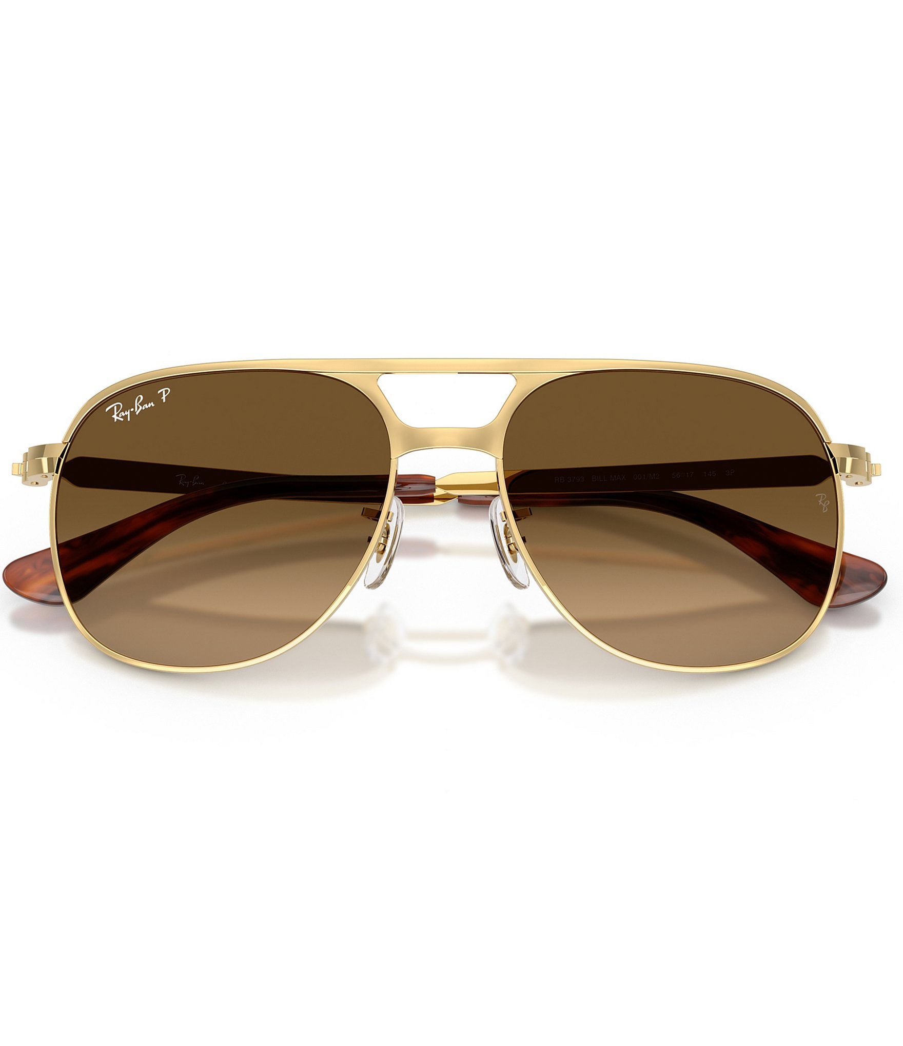 Ray-Ban Unisex RB3793 Bill Max 59mm Polarized Square Aviator Sunglasses