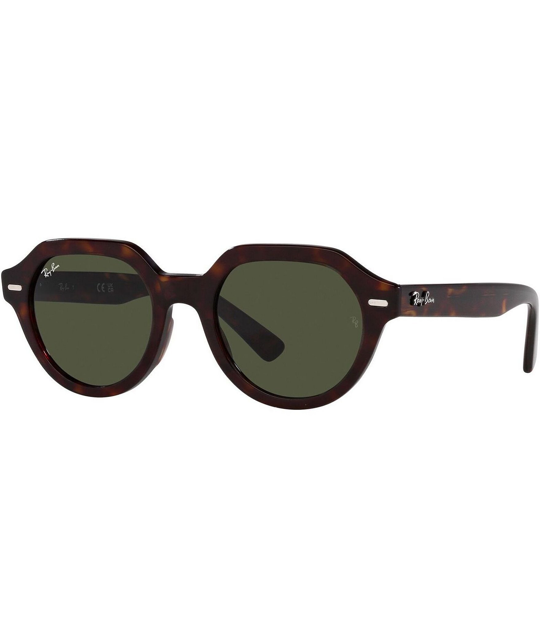 Ray-Ban Unisex RB4399 53mm Striped Havana Oval Sunglasses