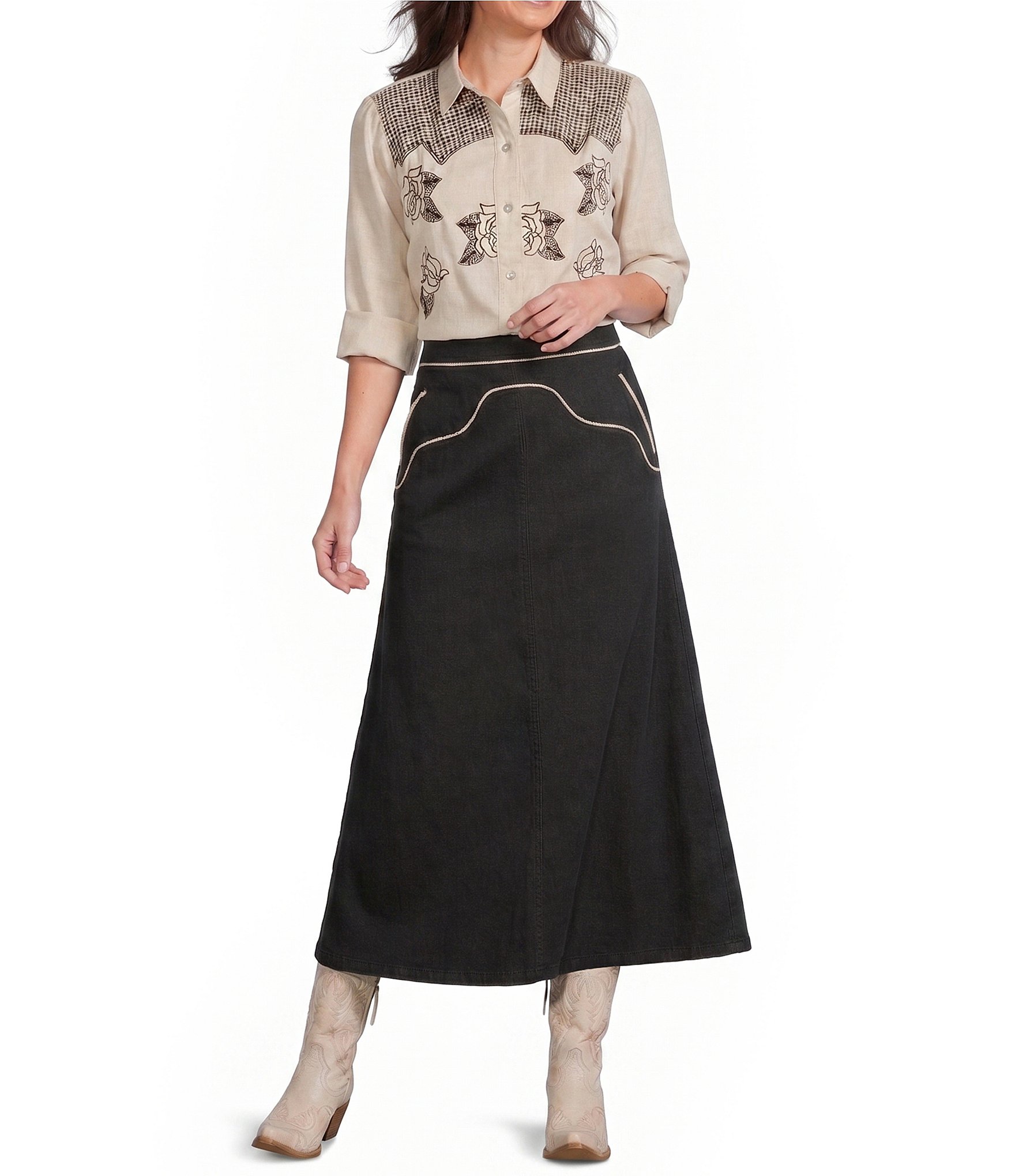 Reba Bailey Maxi A-Line Skirt