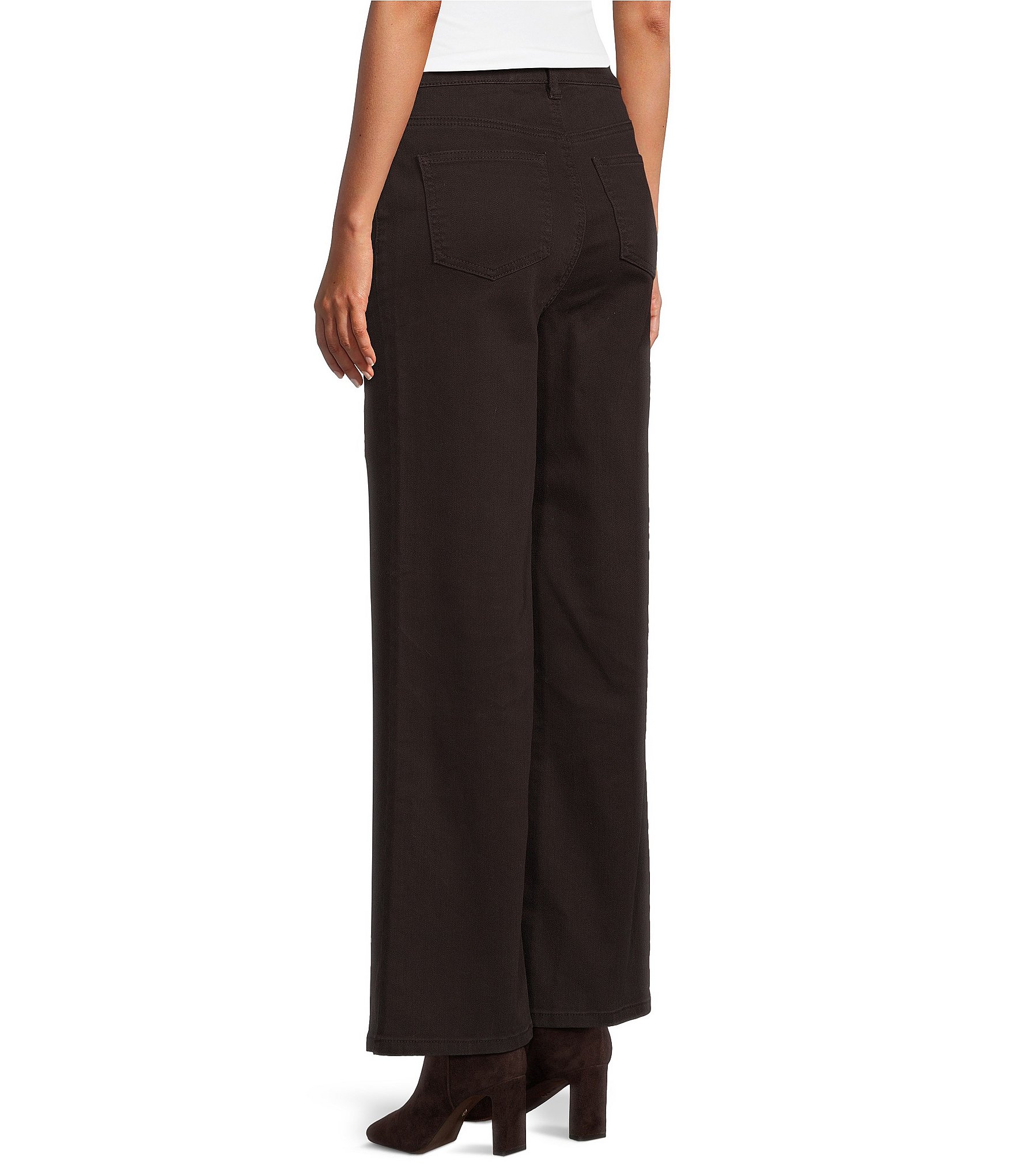 Reba Delaney Stretch Denim Wide Leg Jeans