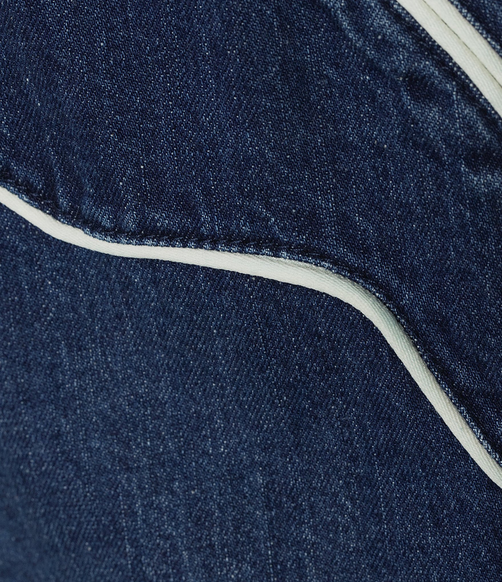Reba Denim Contrast Piping A-Line Coordianting Skirt