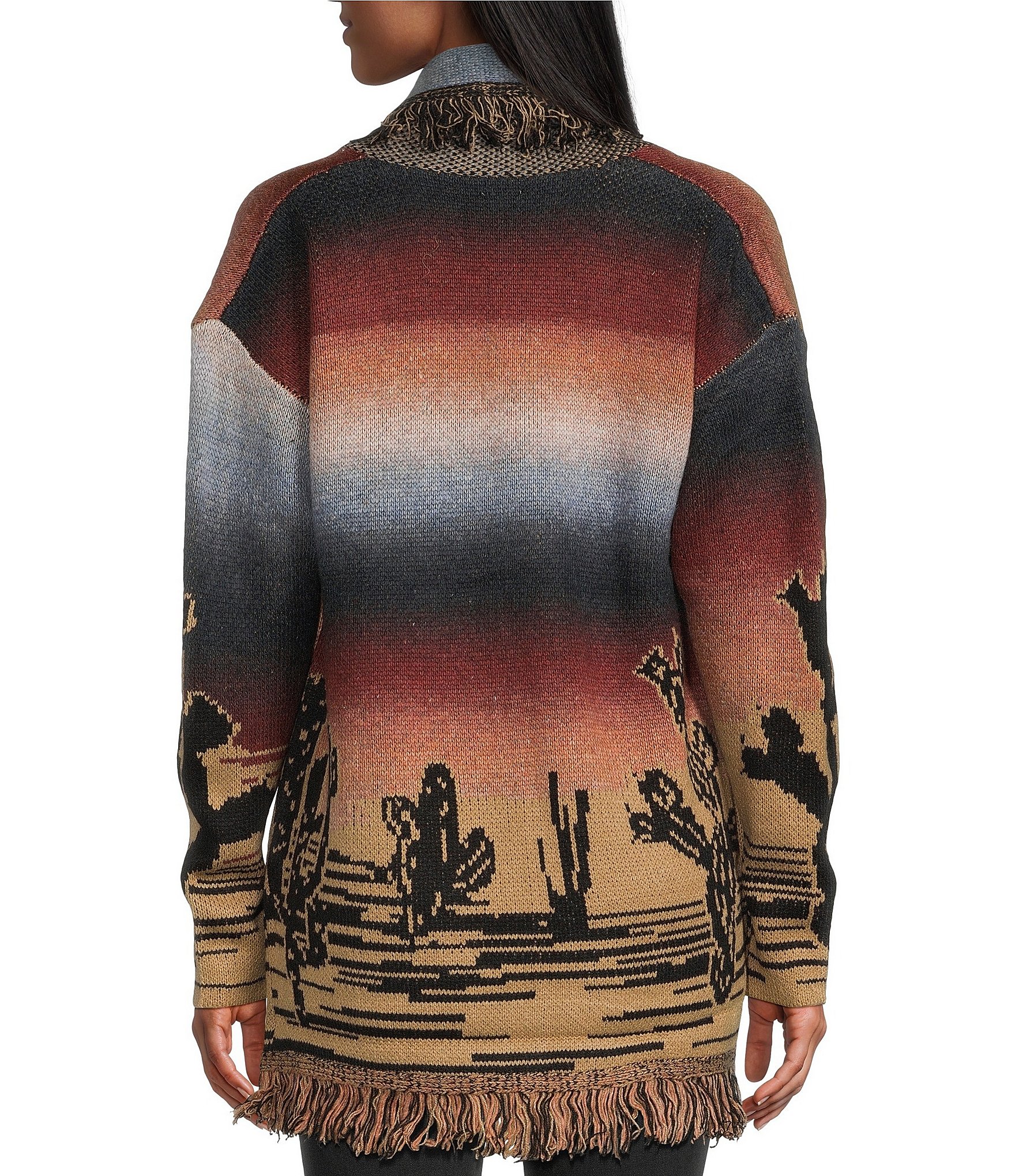 Reba Sweater Knit Long Sleeve Cactus Cardigan