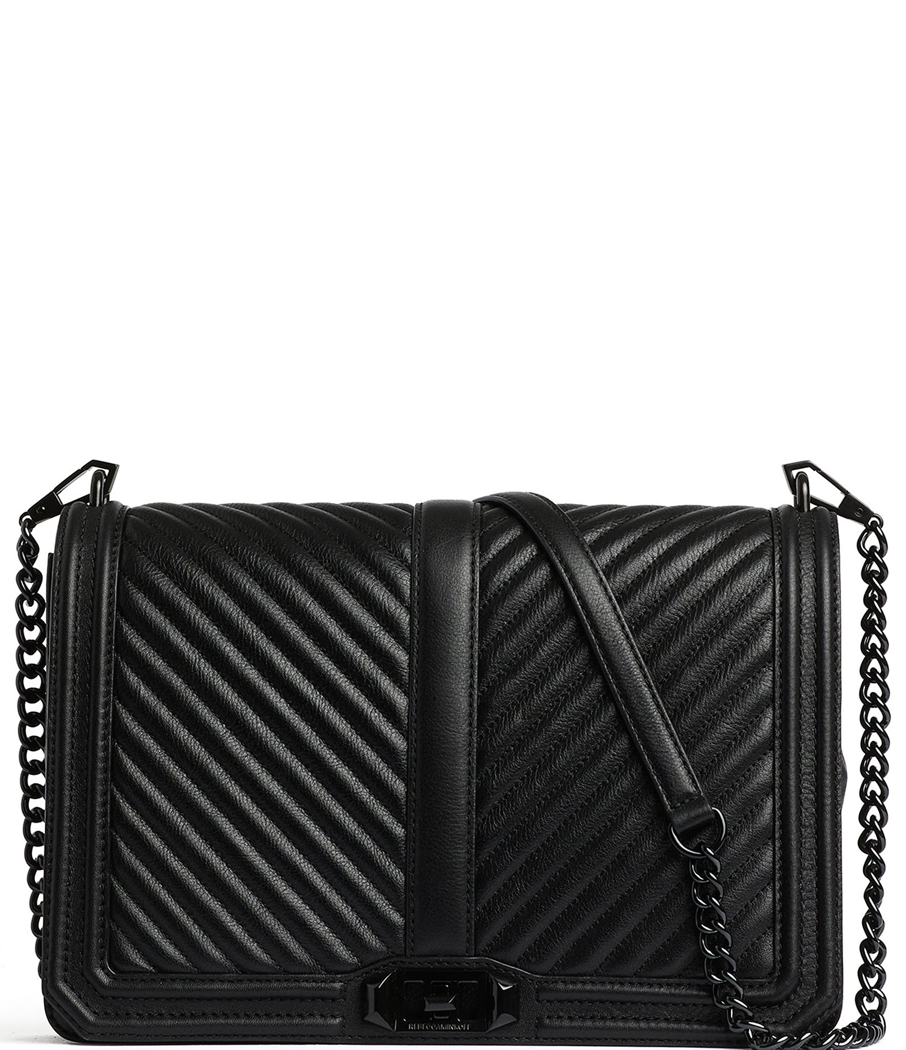 Rebecca Minkoff Black Embossed Croc Leather Optional Clutch or Handbag For  Sale at 1stDibs