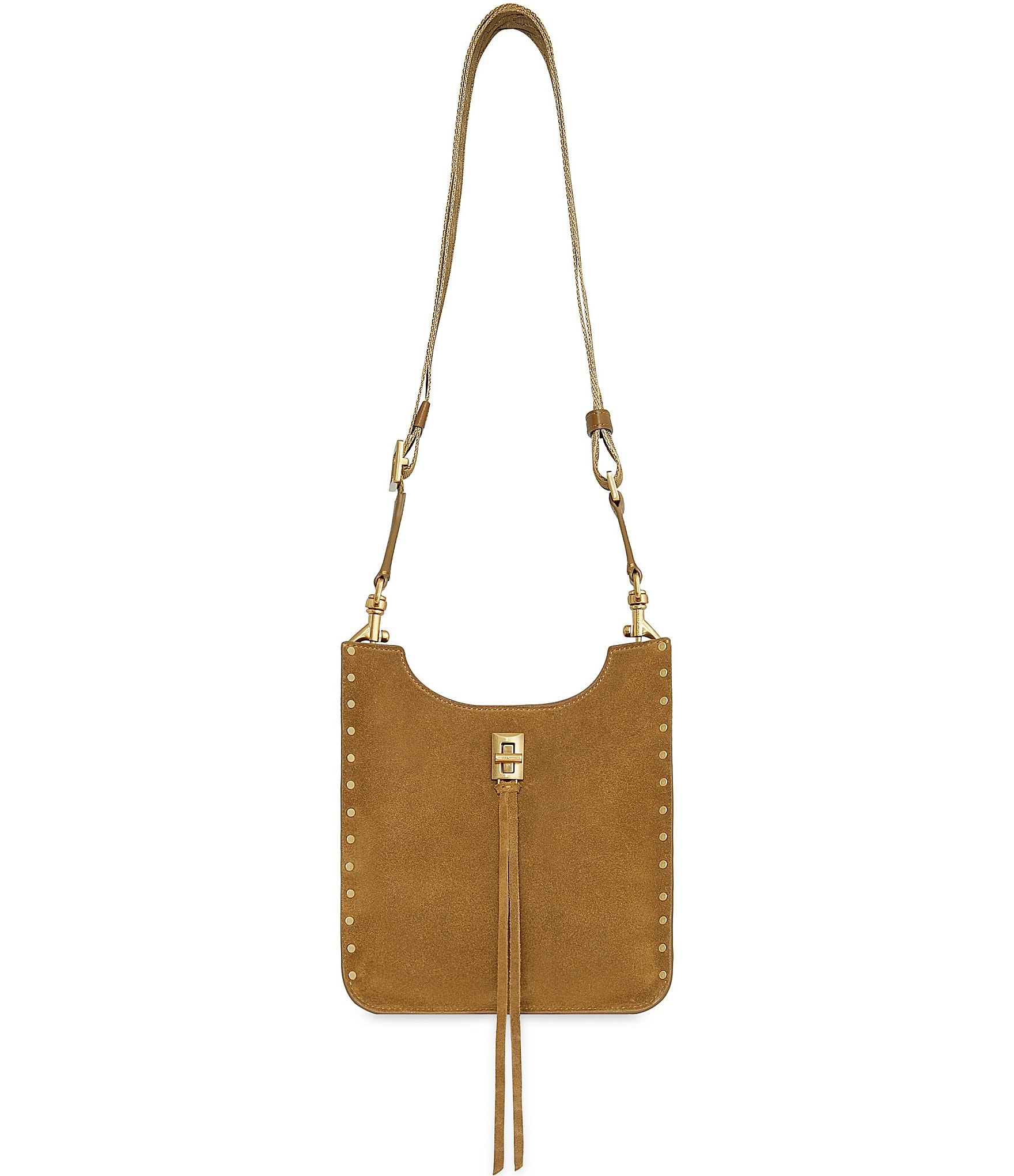 REBECCA MINKOFF Darren Mini Feed Xbd Suede Crossbody Bag