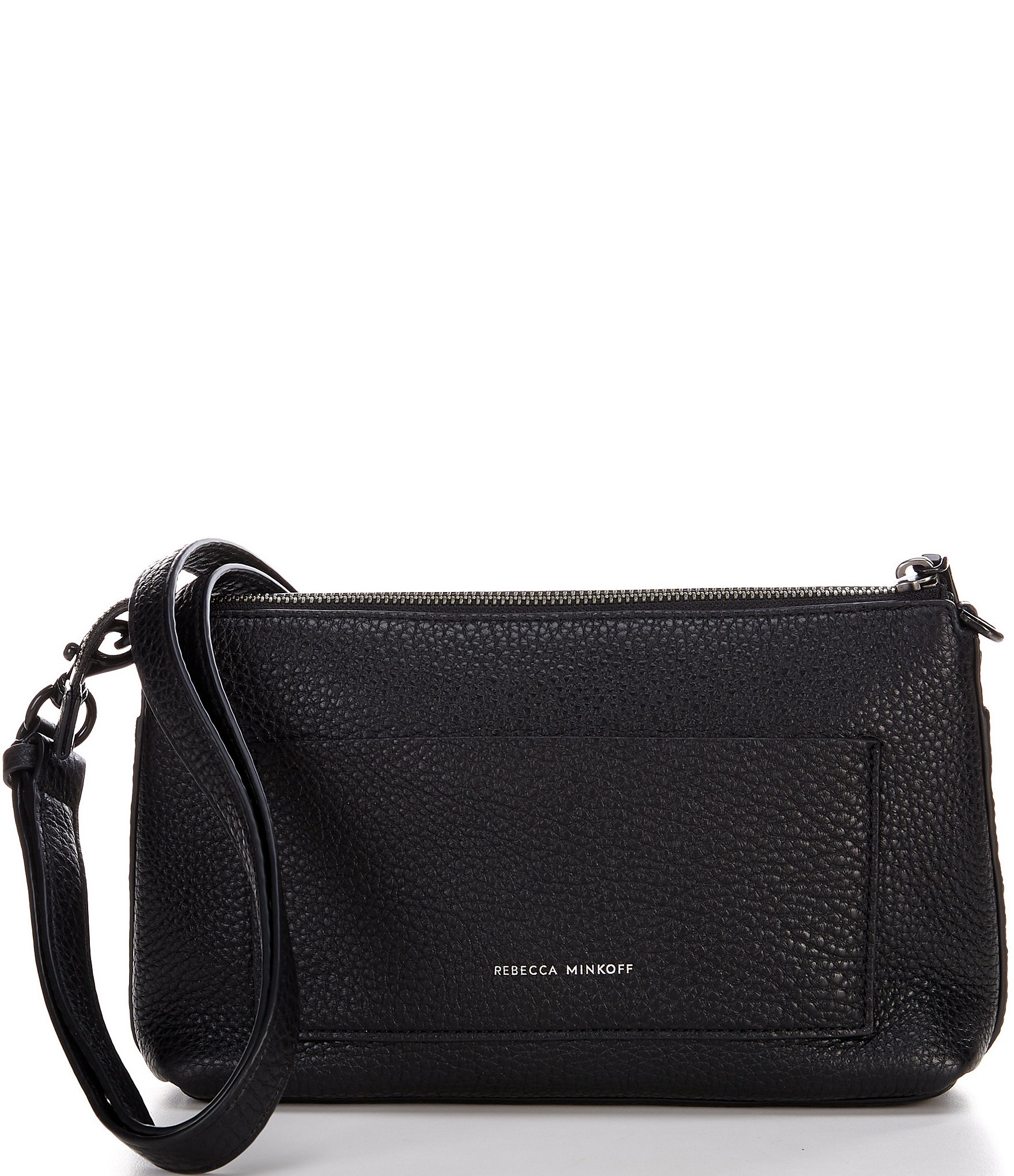 REBECCA MINKOFF Darren Top Zip Leather Crossbody Bag