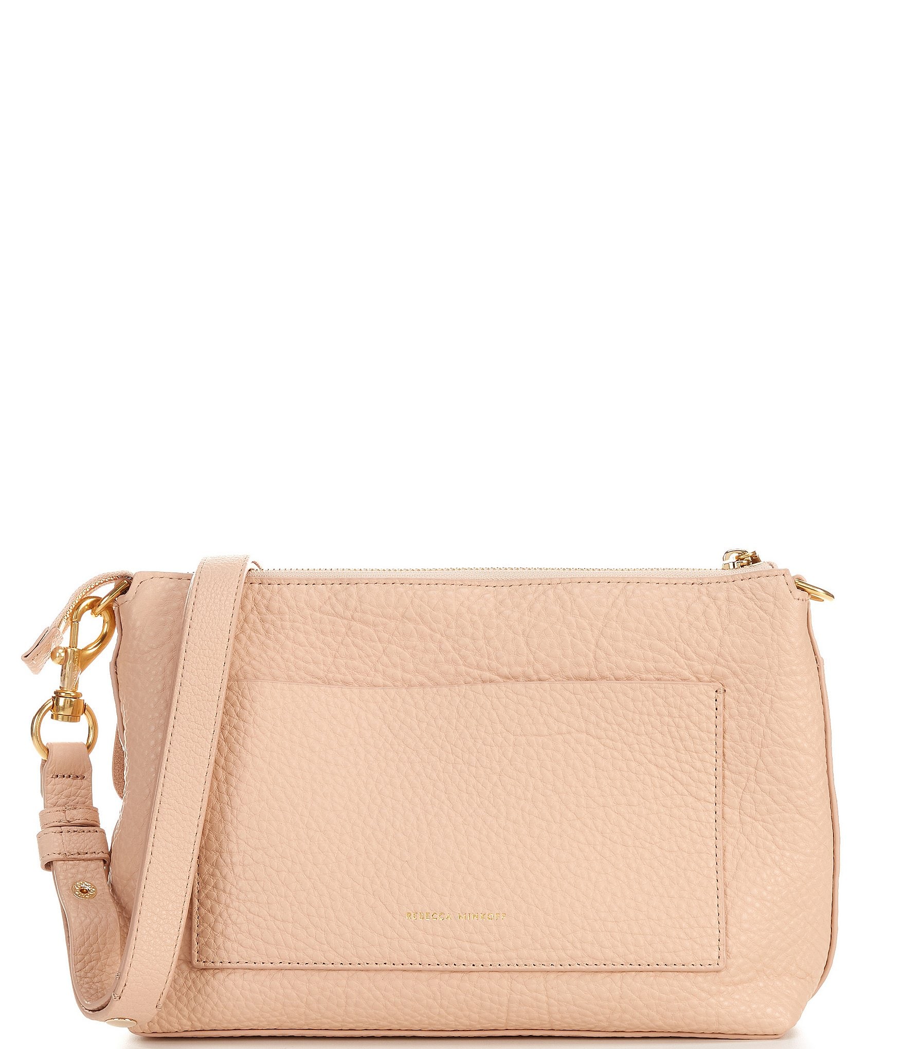 REBECCA MINKOFF Darren Leather Top Zipper Shoulder Bag