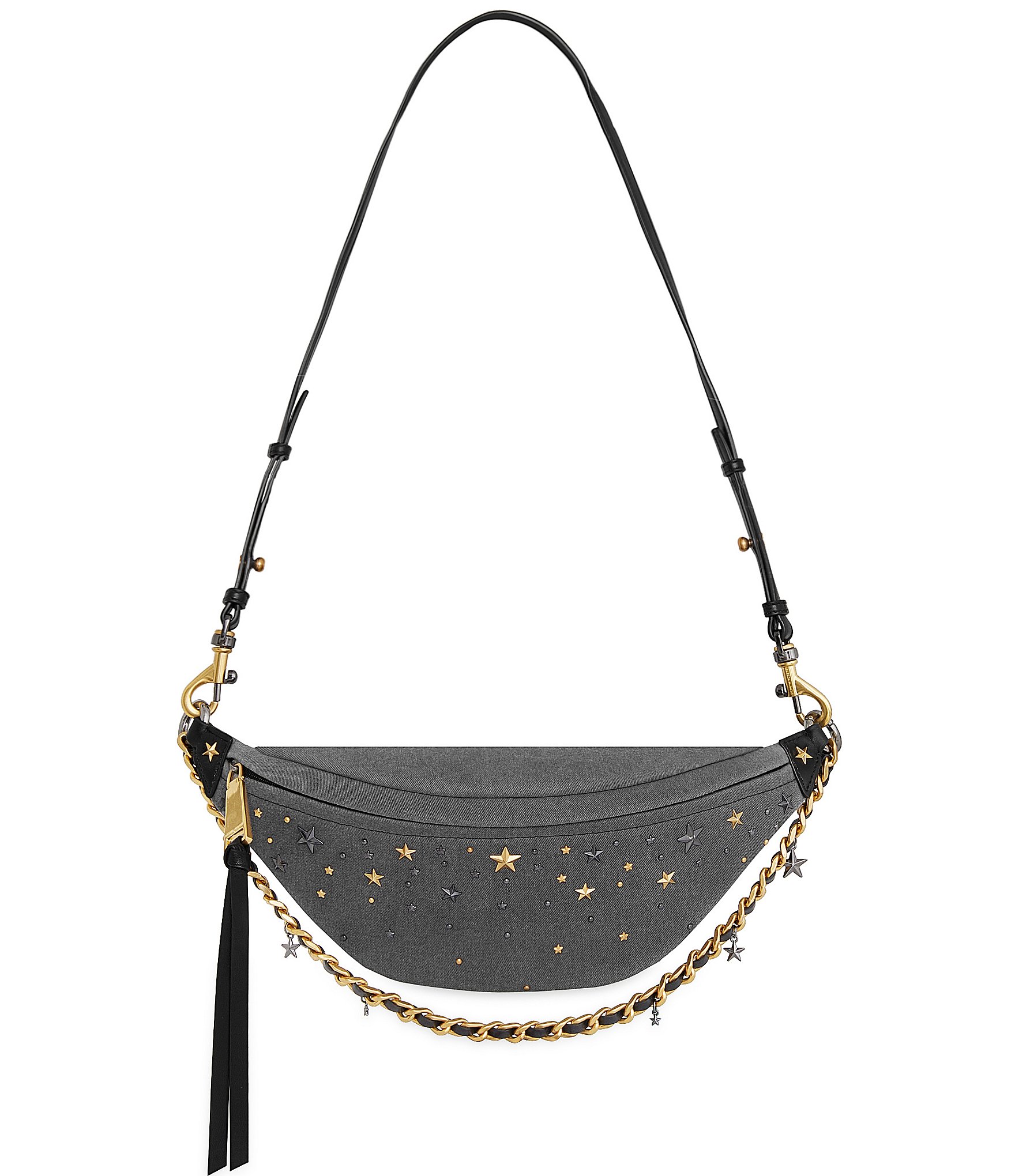 REBECCA MINKOFF Denim Chelsea Stars Sling Crossbody Bag