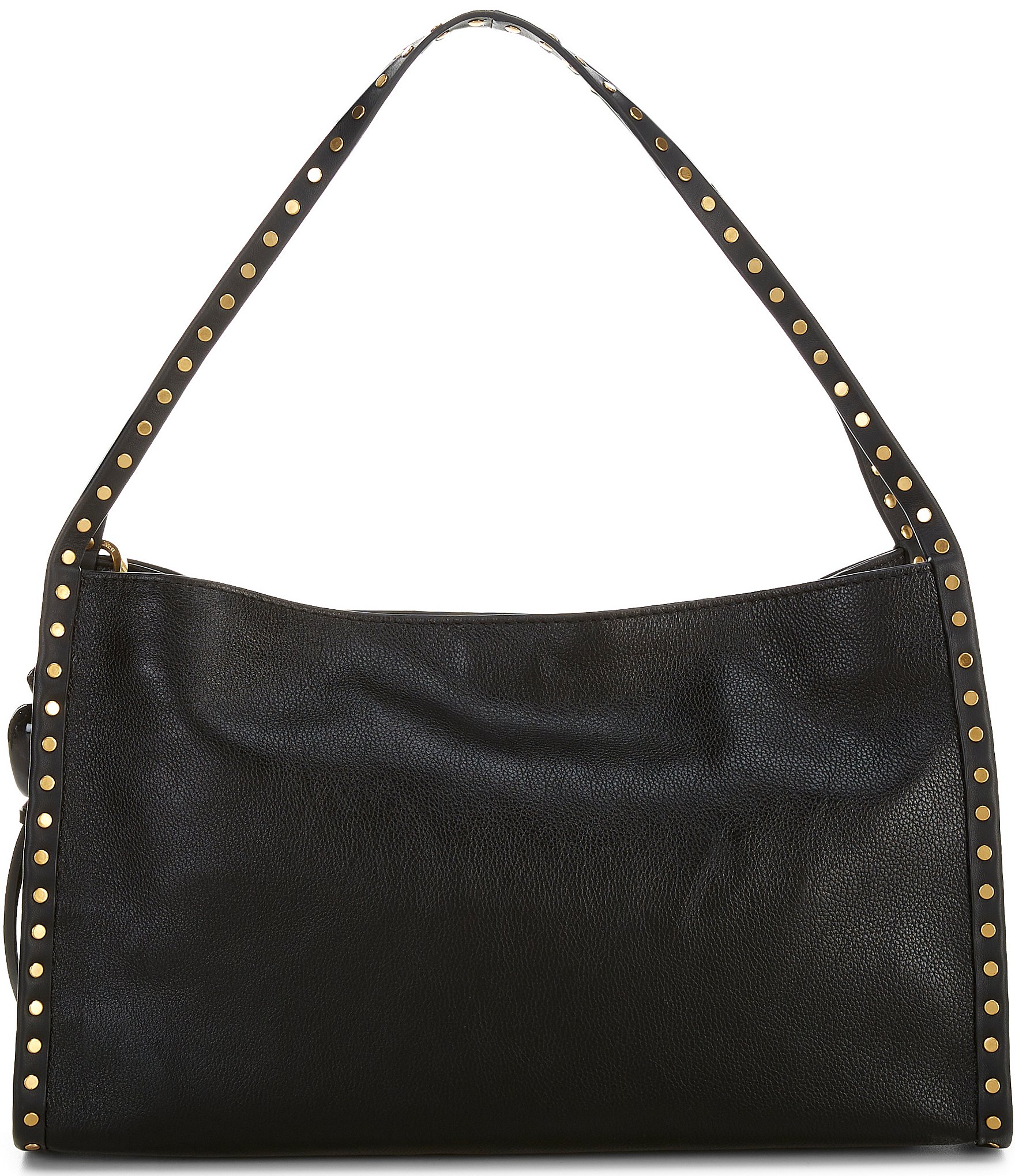 REBECCA MINKOFF Dylan Rectangle Leather Studded Shoulder Bag