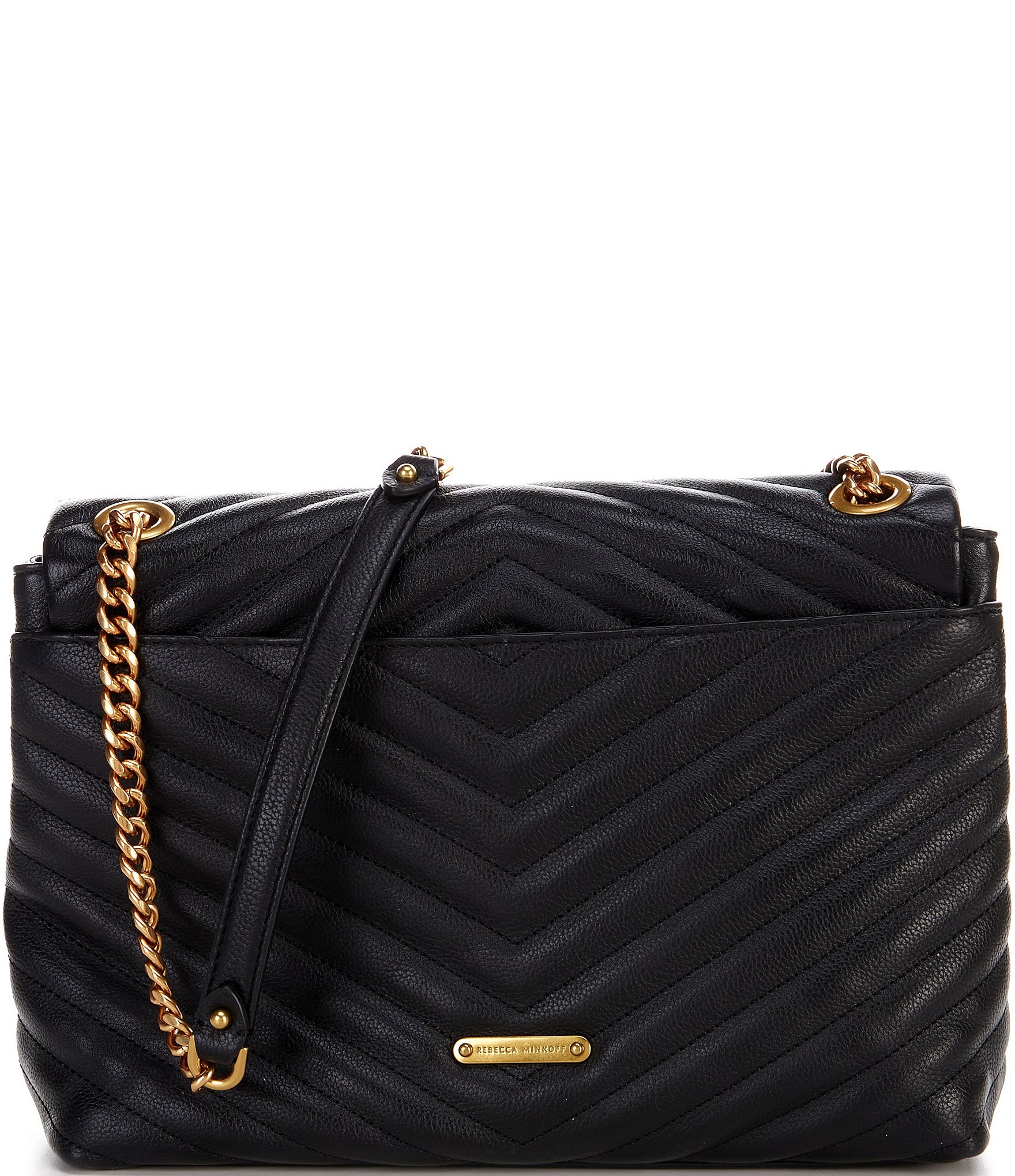 REBECCA MINKOFF Edie Chevron Quilted Leather Shoulder Bag