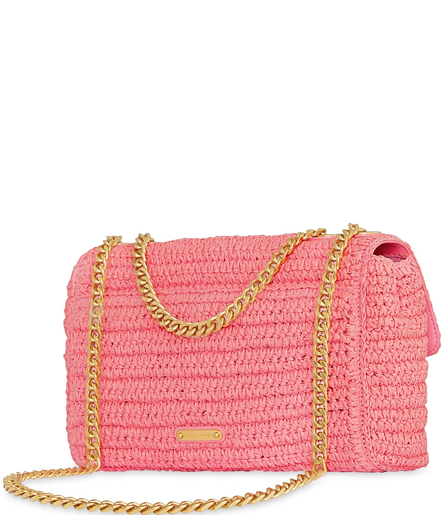 REBECCA MINKOFF Edie Straw Medium Crossbody Bag