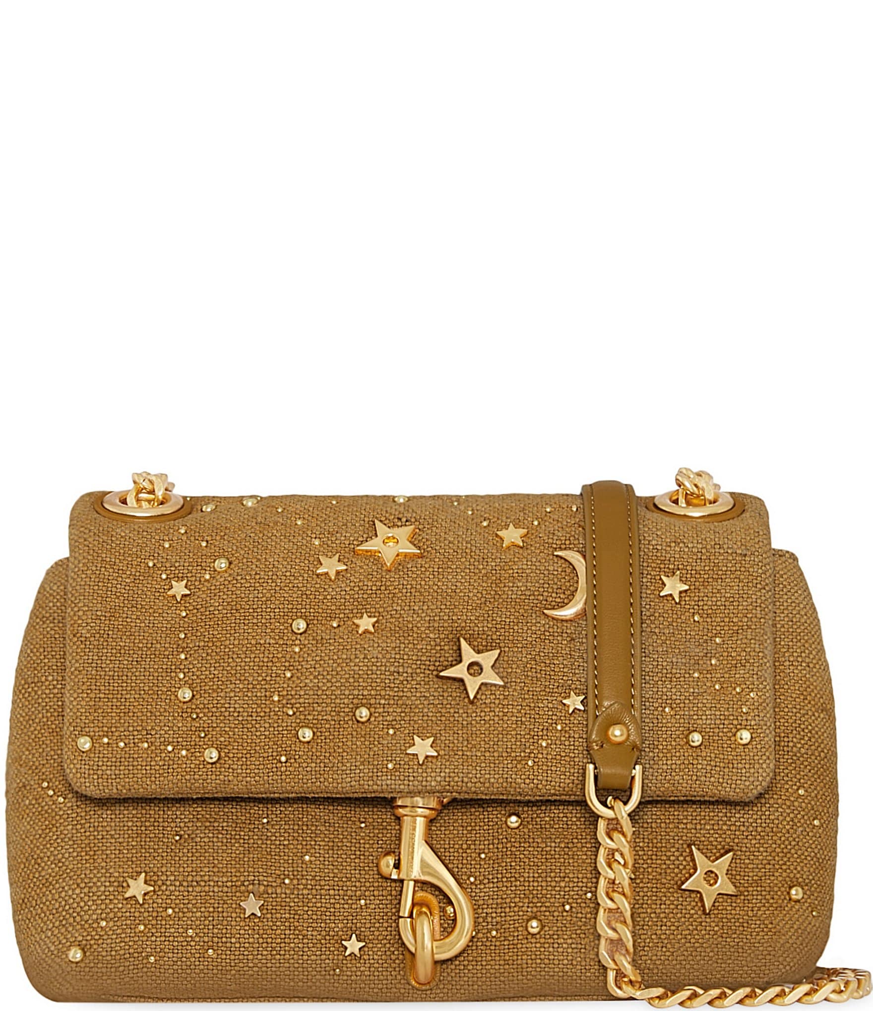 REBECCA MINKOFF Gold Edie Celestial Studs Crossbody Bag