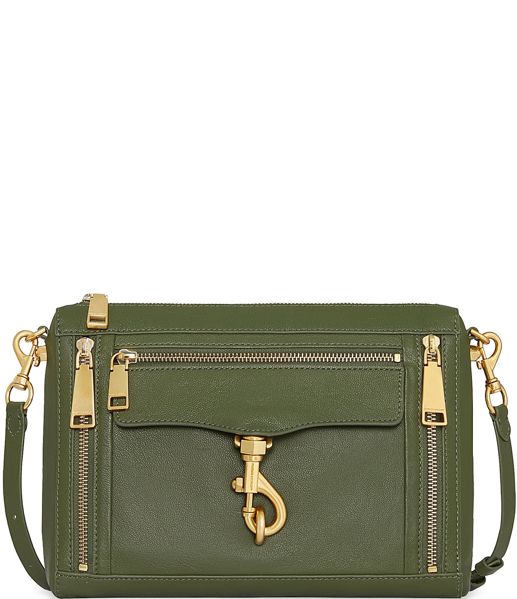 REBECCA MINKOFF Mac Gold Hardware Zip Crossbody Bag