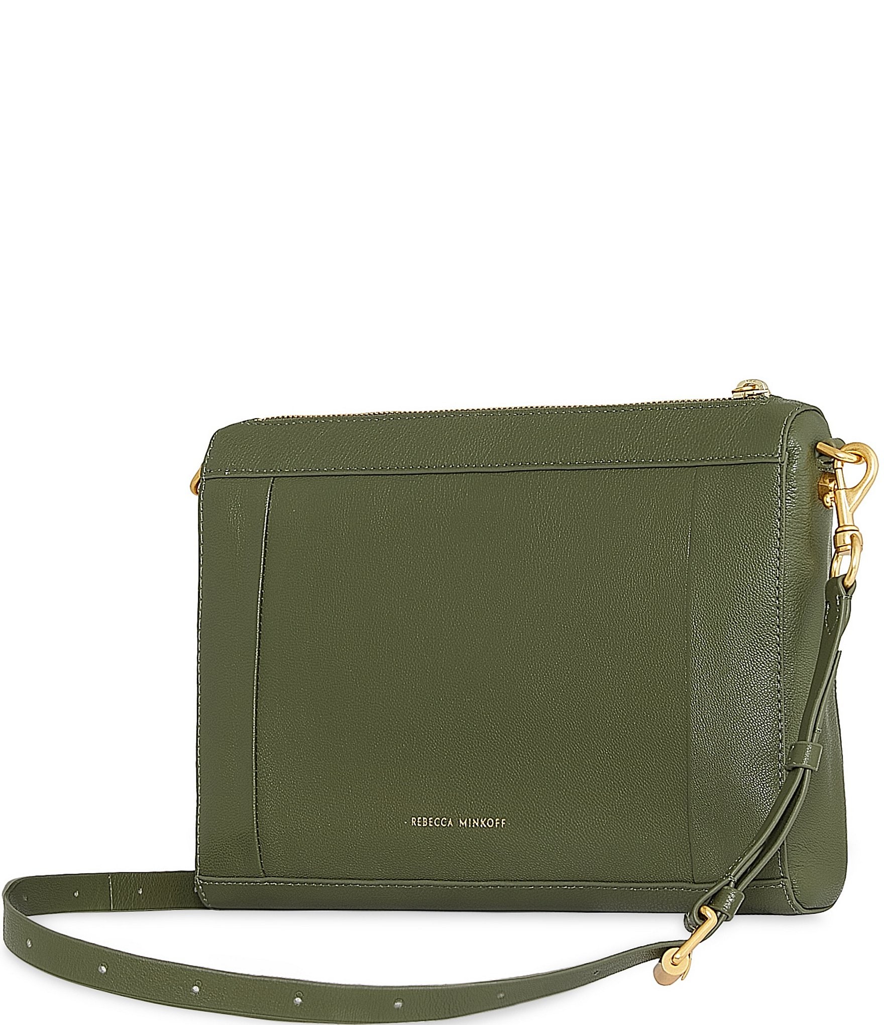 REBECCA MINKOFF Mac Gold Hardware Zip Crossbody Bag