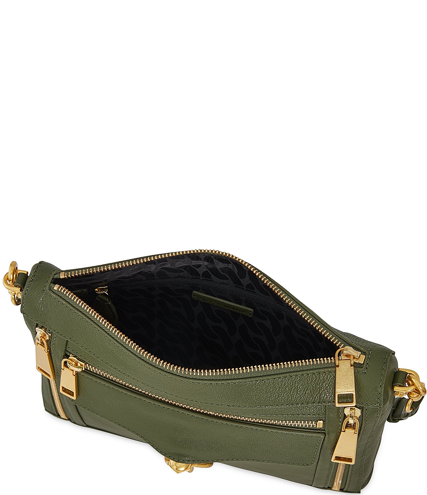 REBECCA MINKOFF Mac Gold Hardware Zip Crossbody Bag