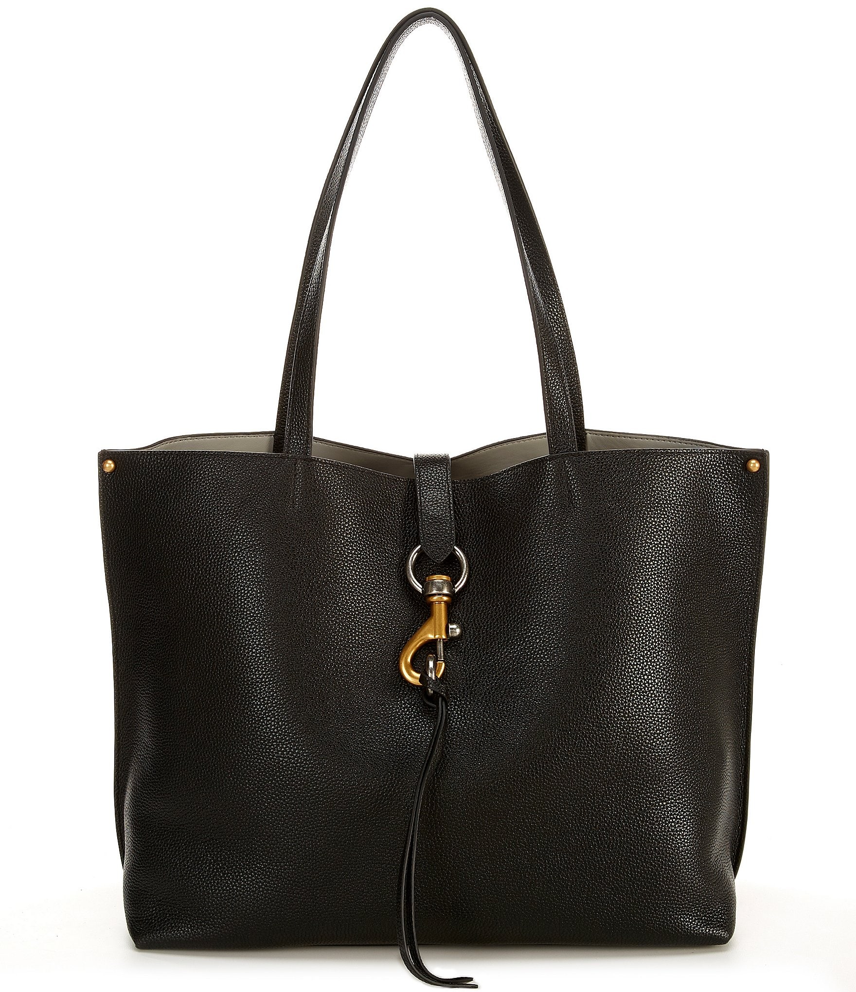 REBECCA MINKOFF Megan Black Leather Tote Bag | Dillard's