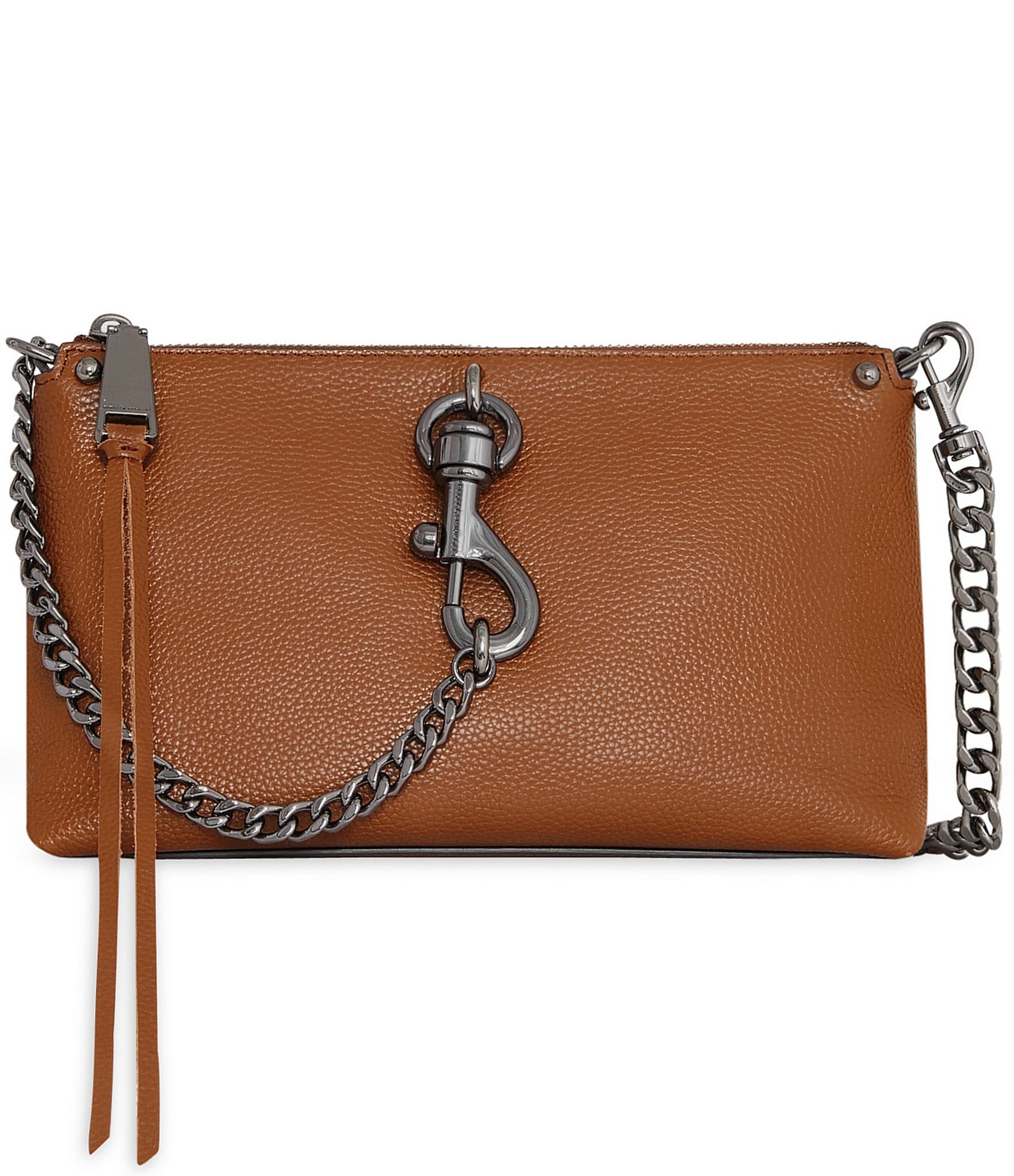 Rebecca Minkoff Zip Around Croissant Leather Hobo Bag - Rocher