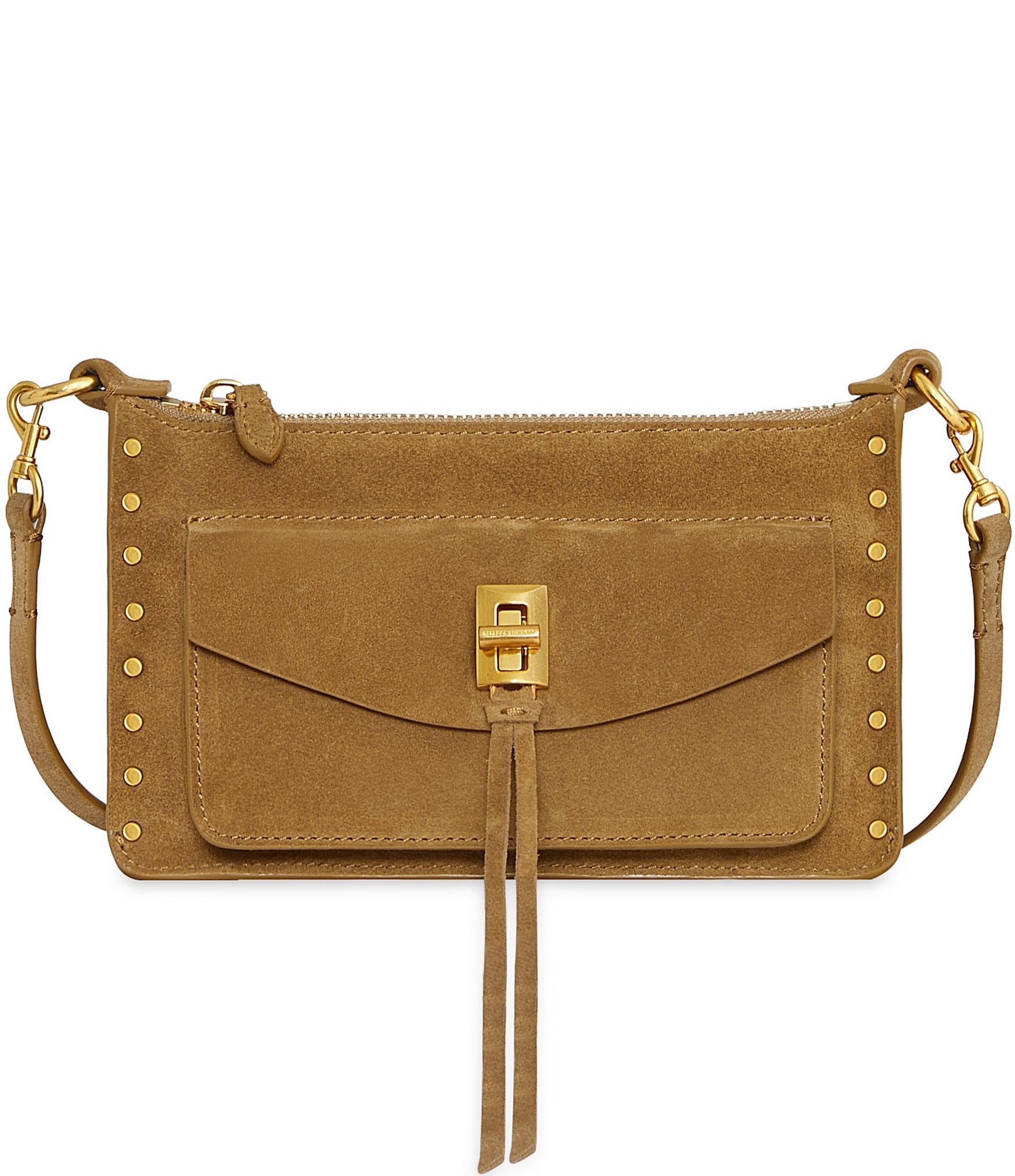 REBECCA MINKOFF Suede Darren Mini Top Zip Crossbody Bag Dillard s