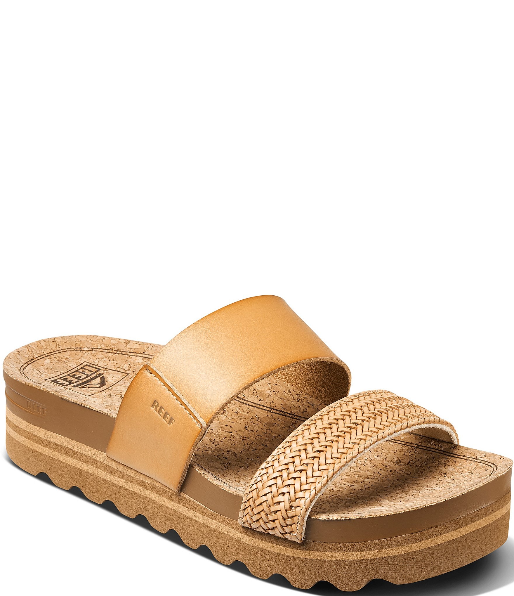 Reef Cushion Vista Hi Braided Strap Platform Slides