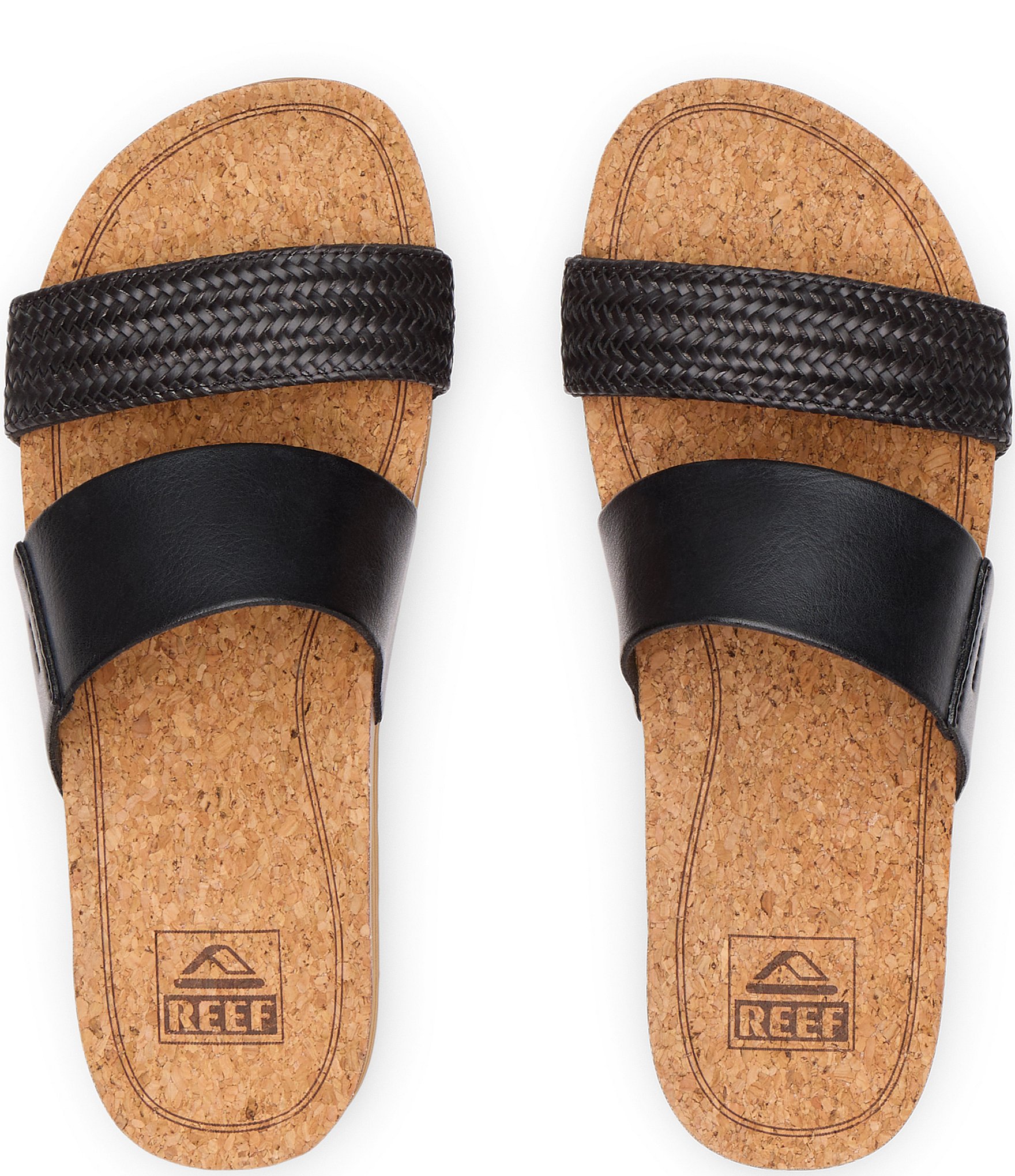 Reef Women's Cushion Vista Hi Braided Strap Platform Slides