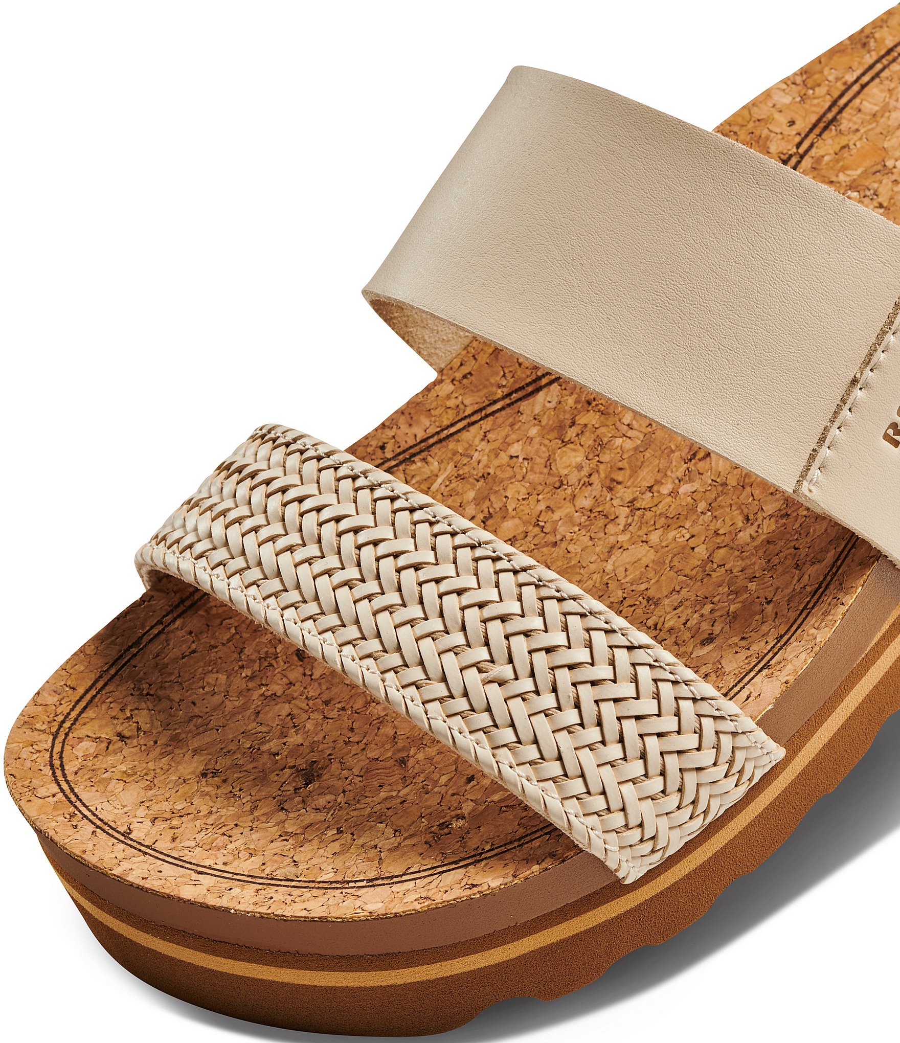 Reef Women's Cushion Vista Hi Braided Strap Platform Slides