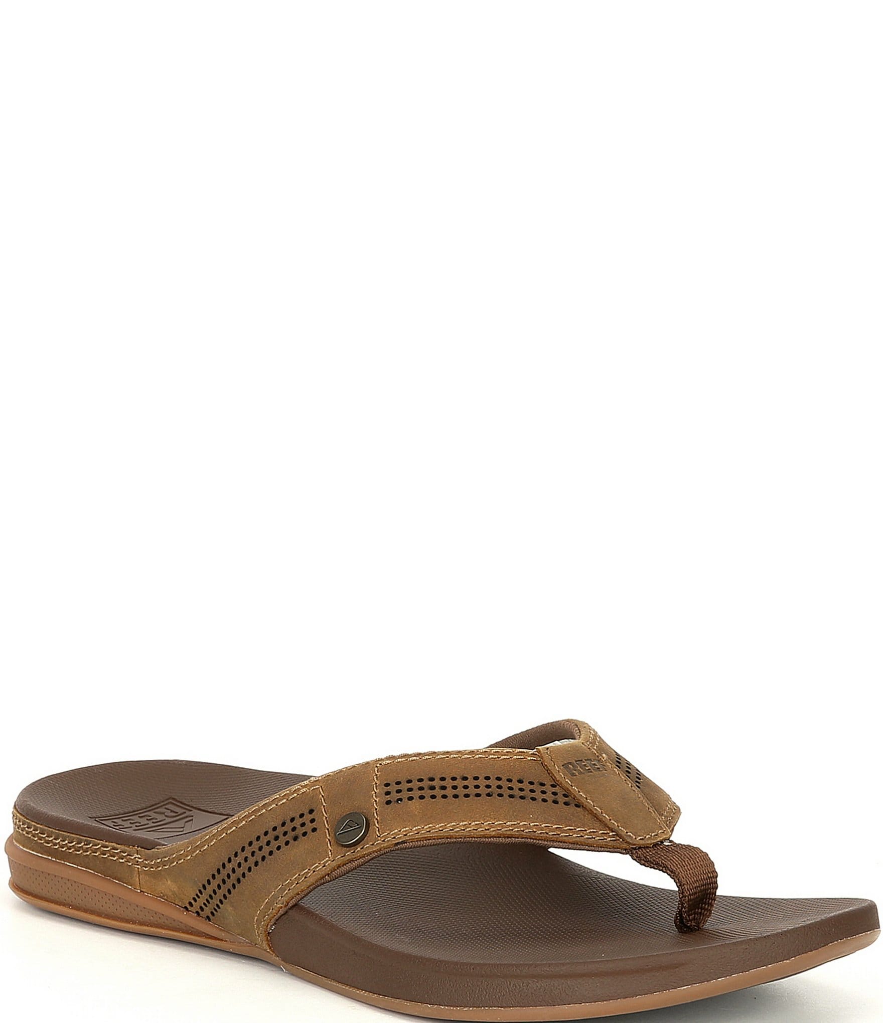 Reef Mens Sandals Cushion Bounce Phantom LE Full Grain Leather Upper with Padded Lining 