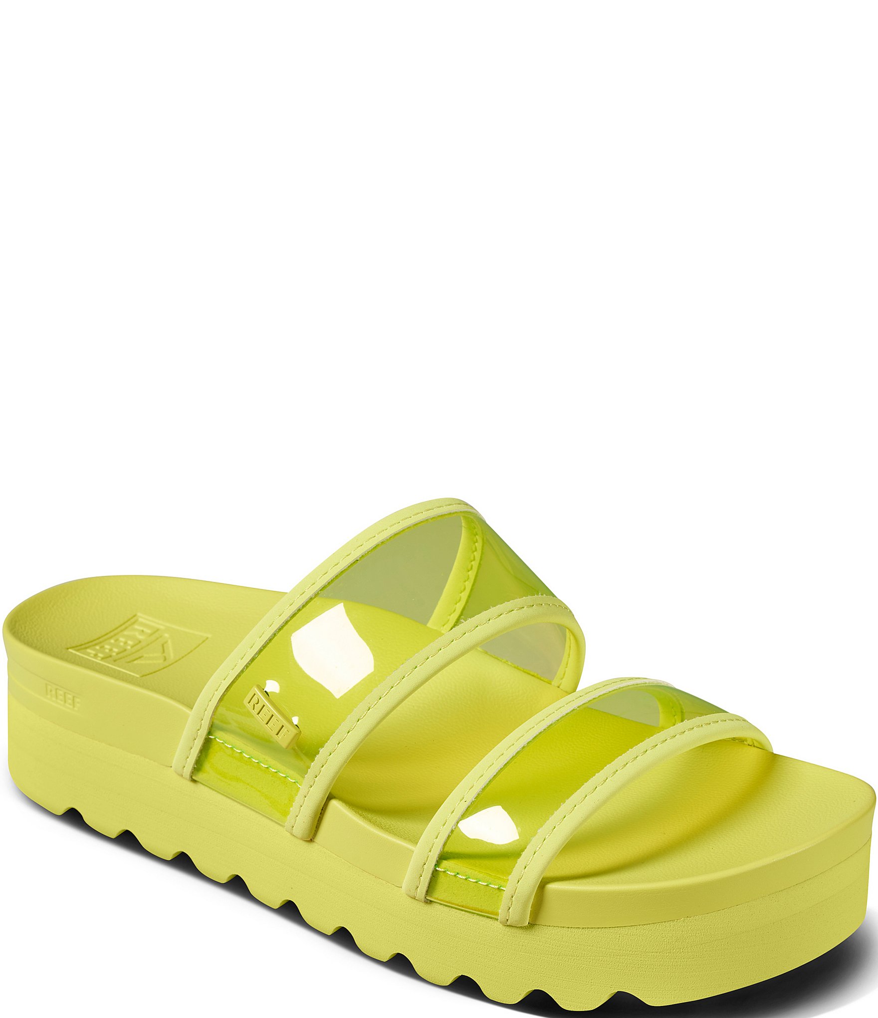 Reef Vista Hi-Energy Clear Strap Platform Slides | Dillard's