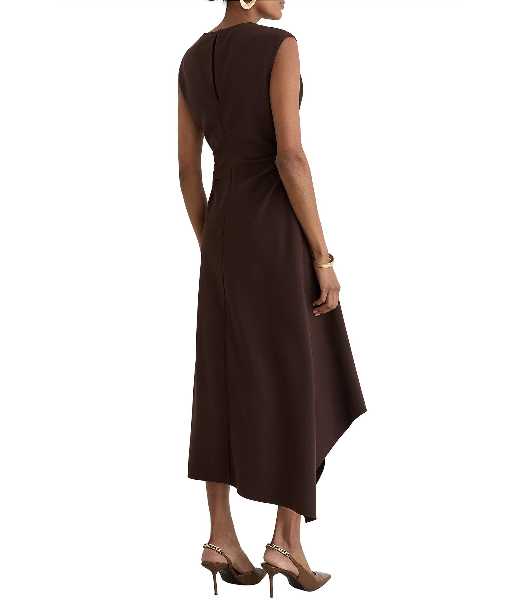 Reiss Camilla Ruched Draped Midi Dress