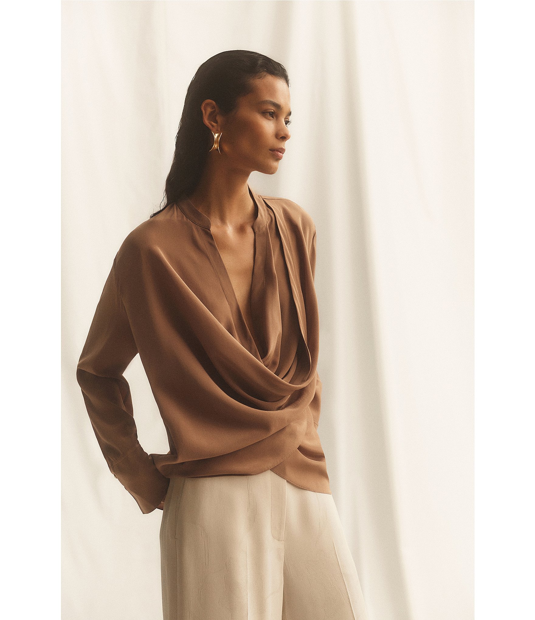 Reiss Lauren Matt Silk Top