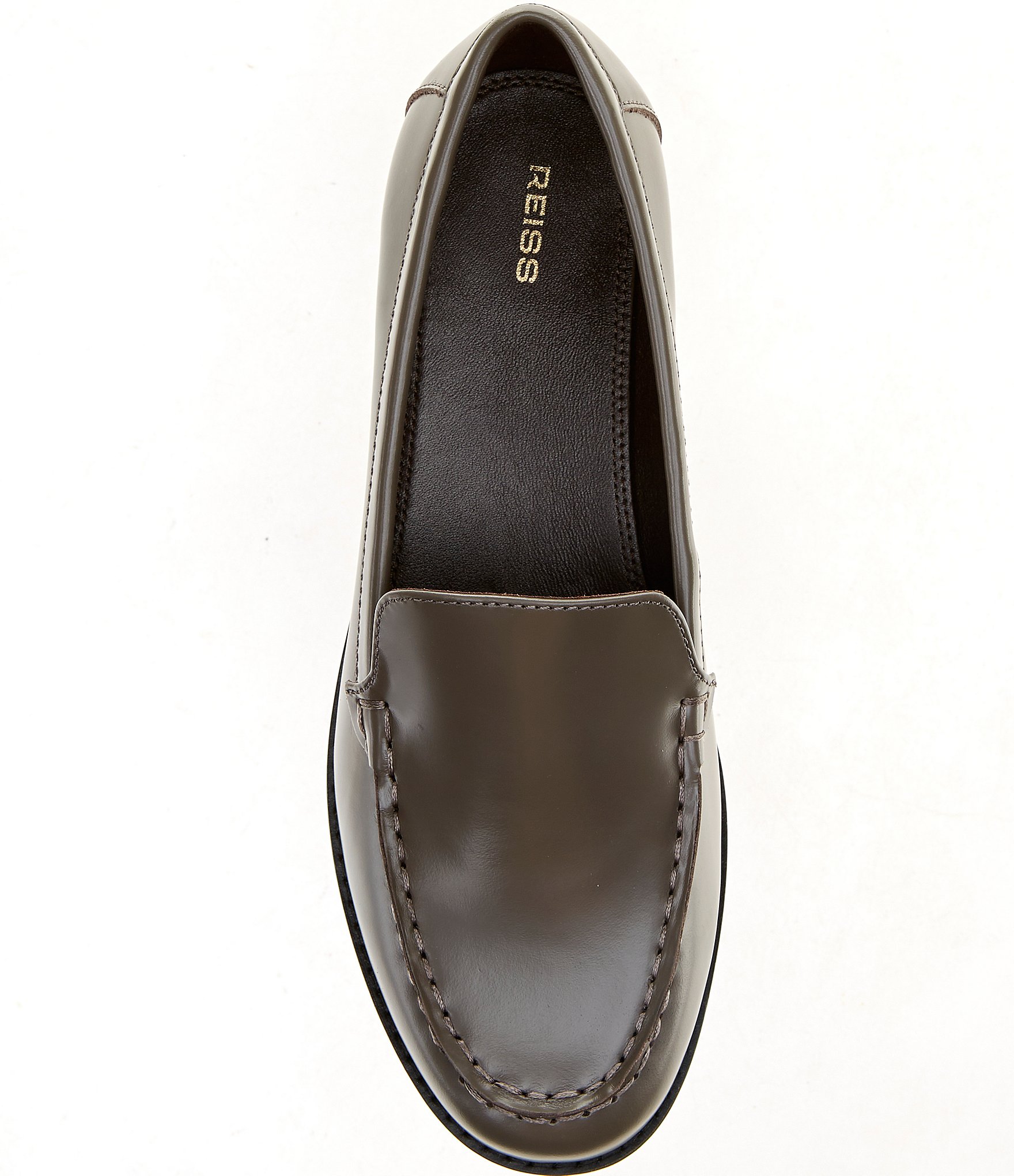 Reiss Renee Leather Slip On Loafers