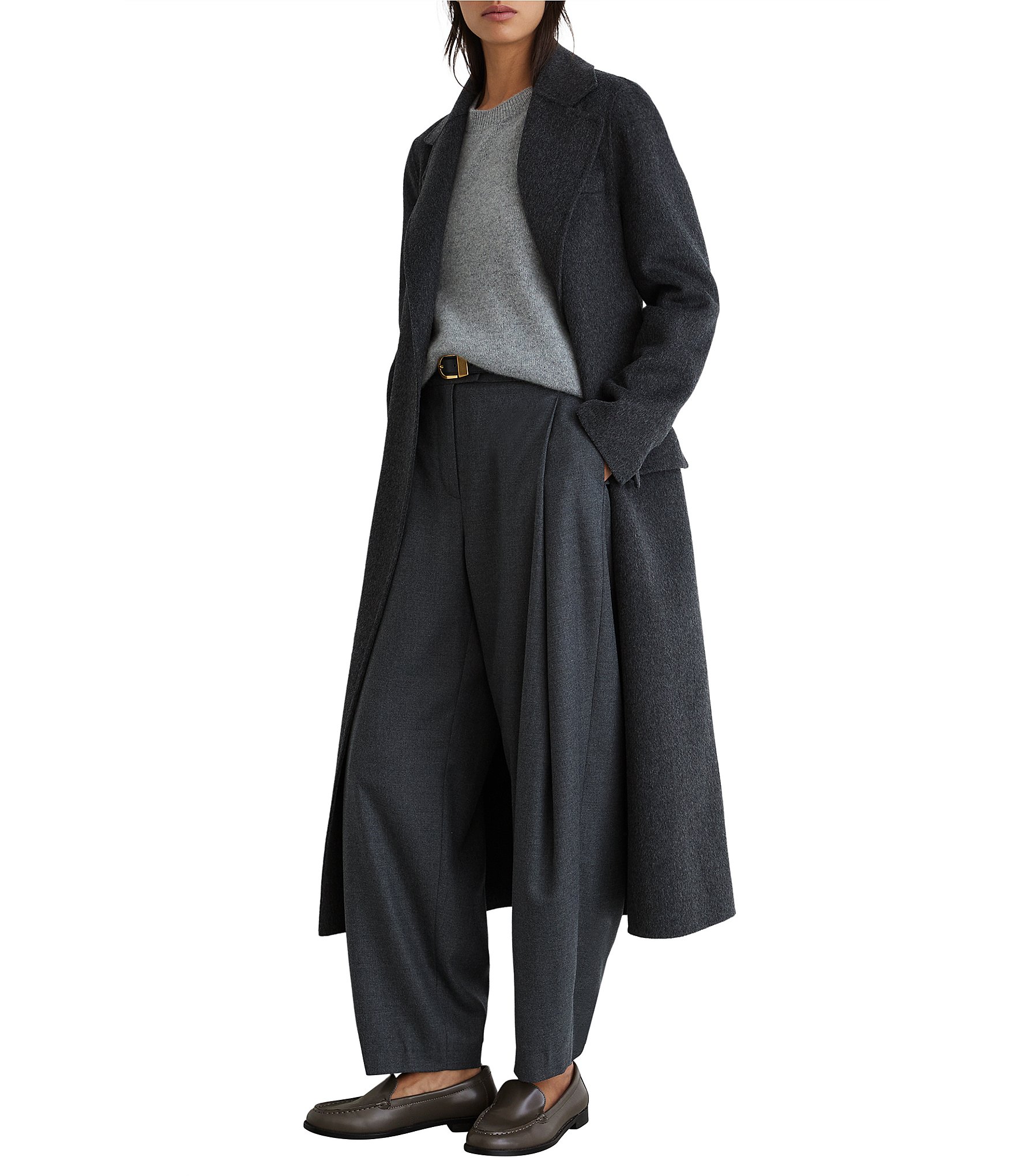 Reiss Renee Leather Slip On Loafers