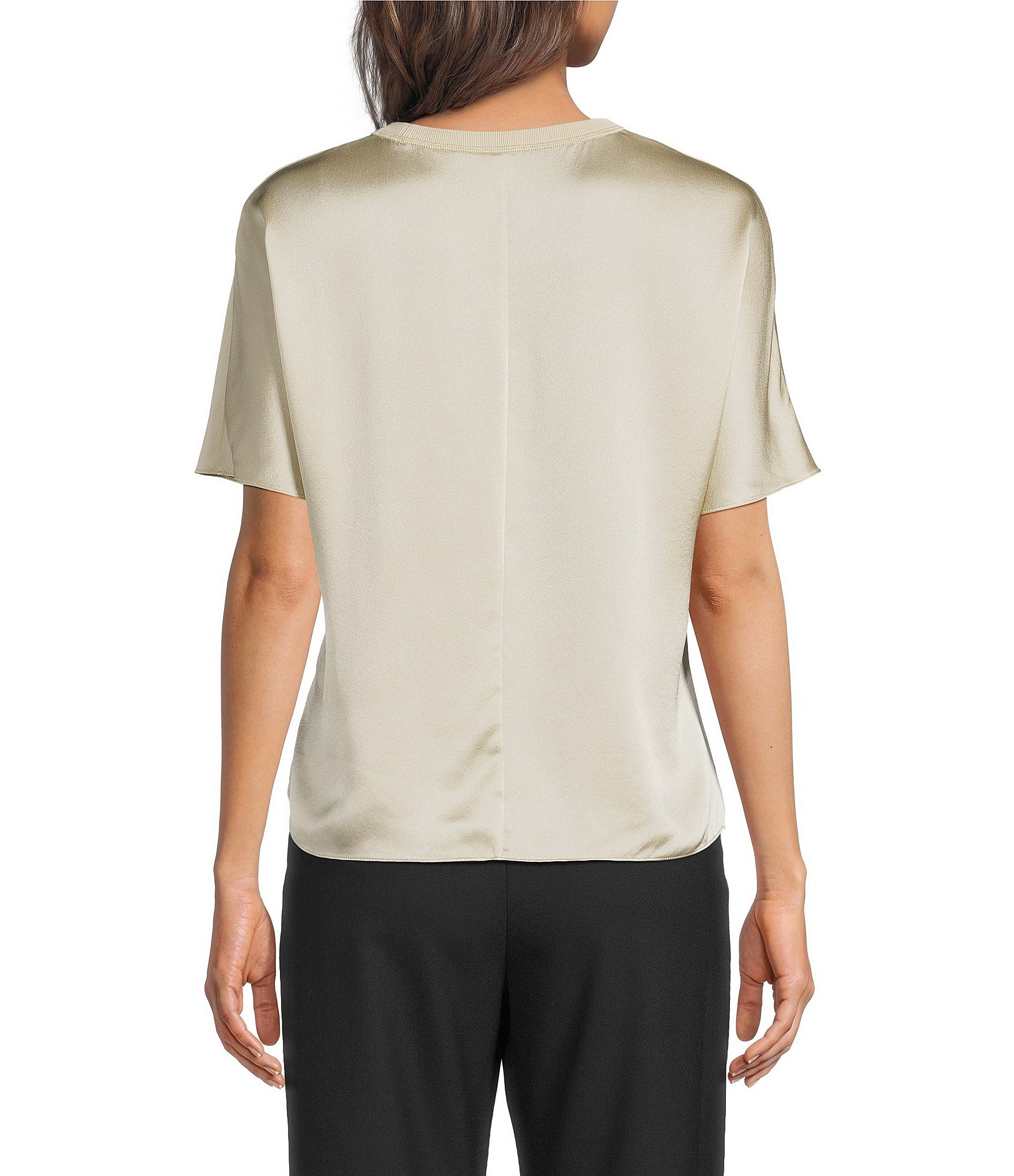 Reiss Silk Short Sleeve Top