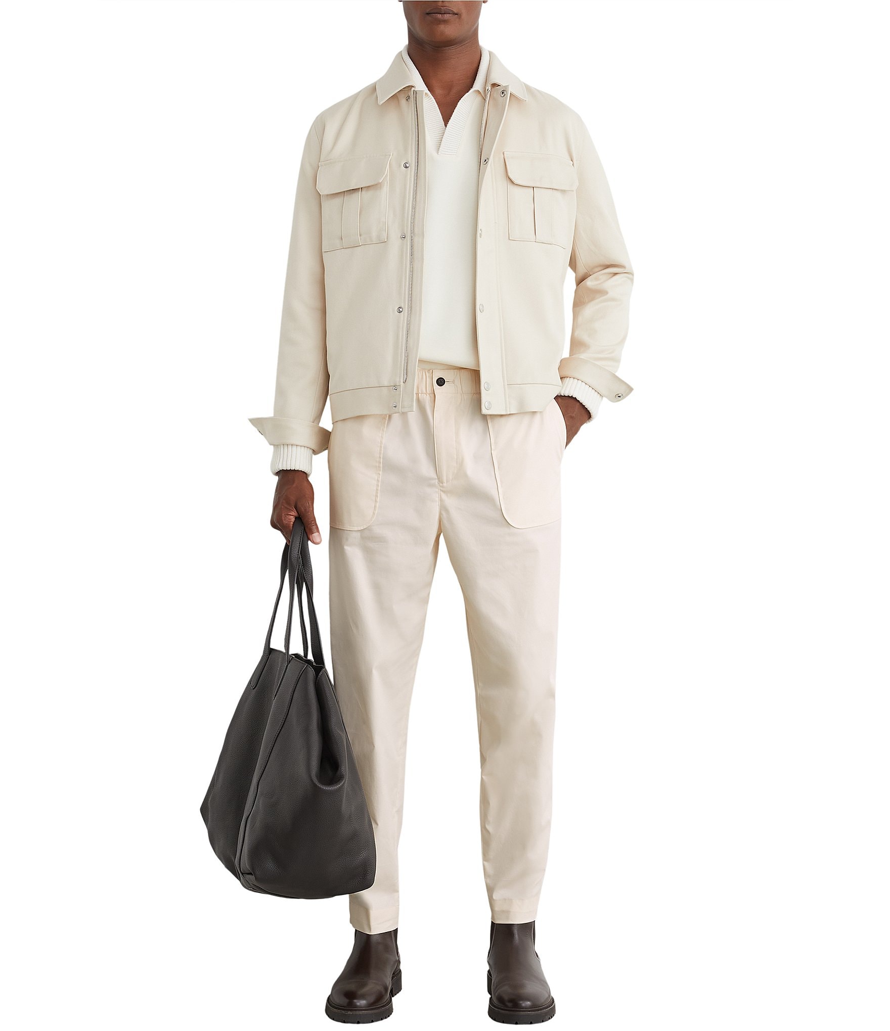 Reiss Snap Tapered Fit Pants