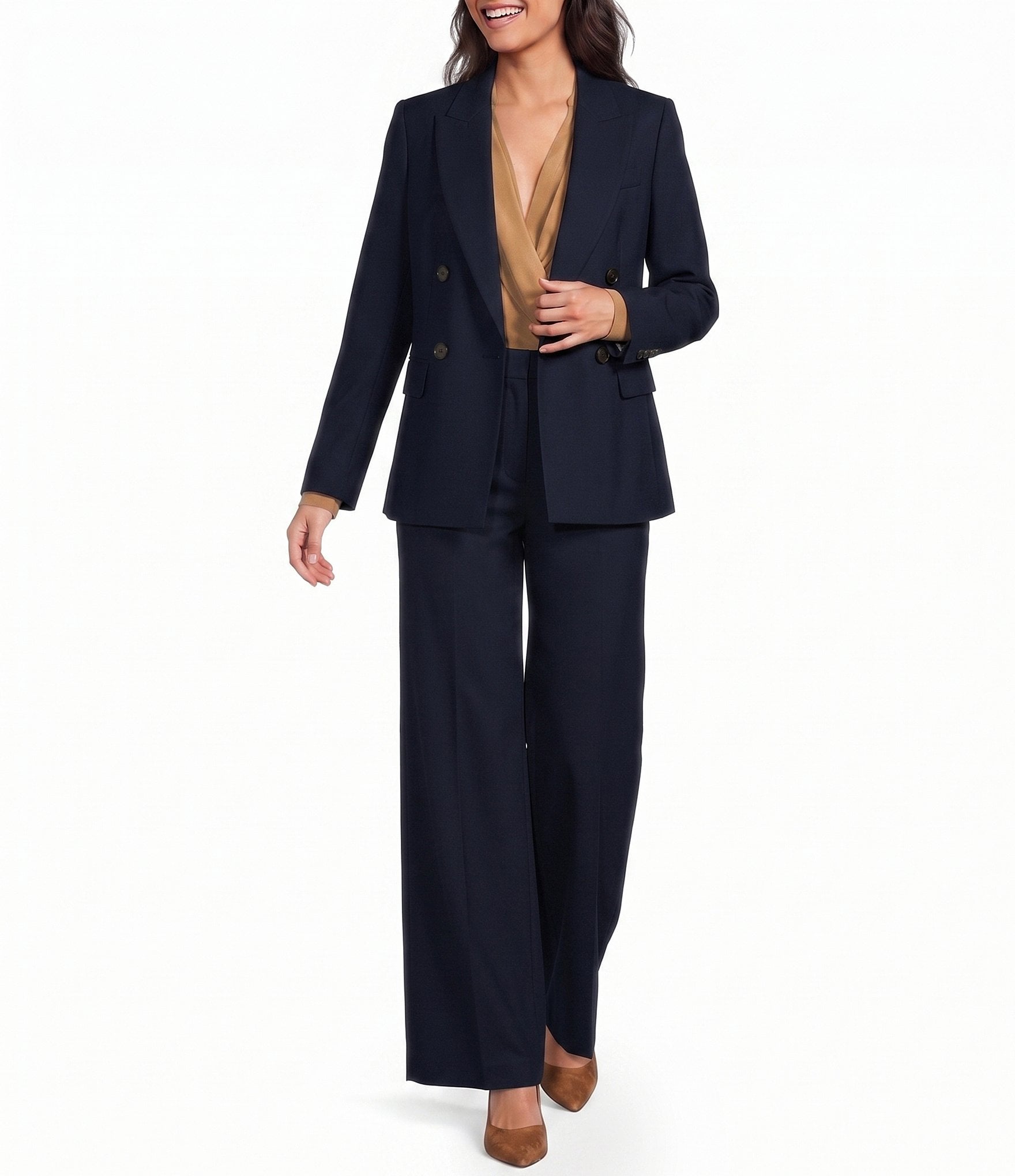 Reiss Solene Double Breasted Blazer Jacket